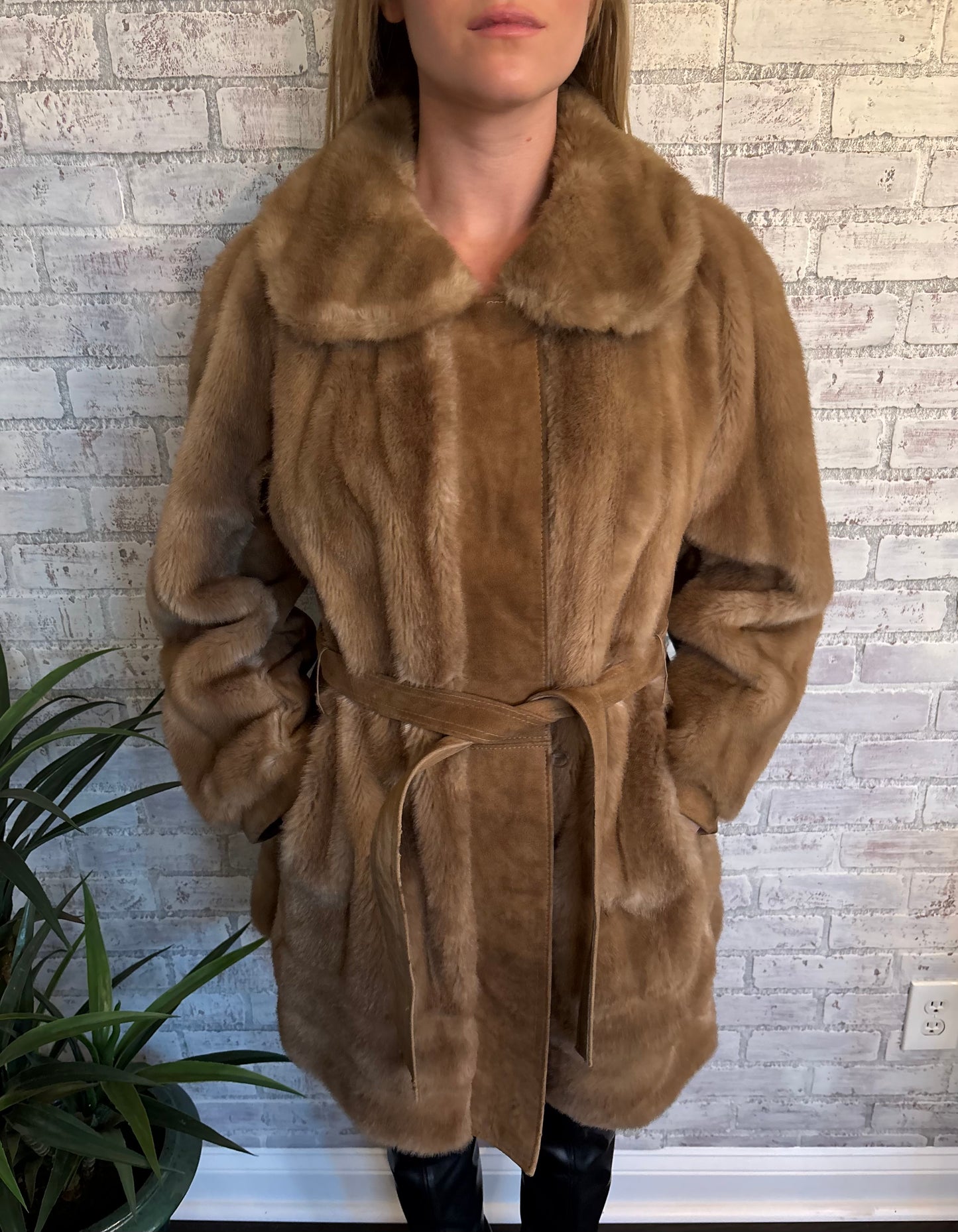 Vintage 70s Brown Fur Coat