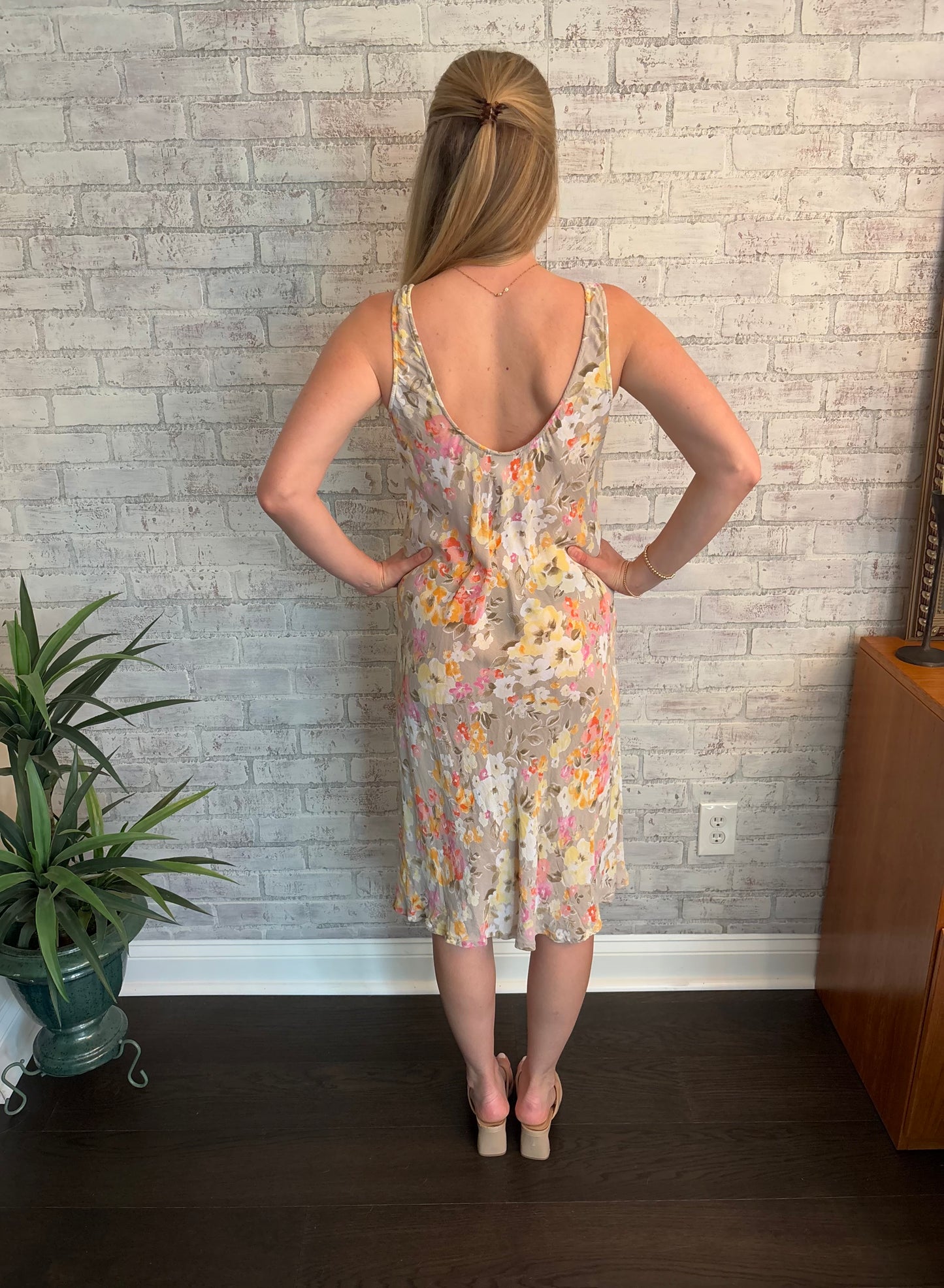Vintage Beaded Floral Dress