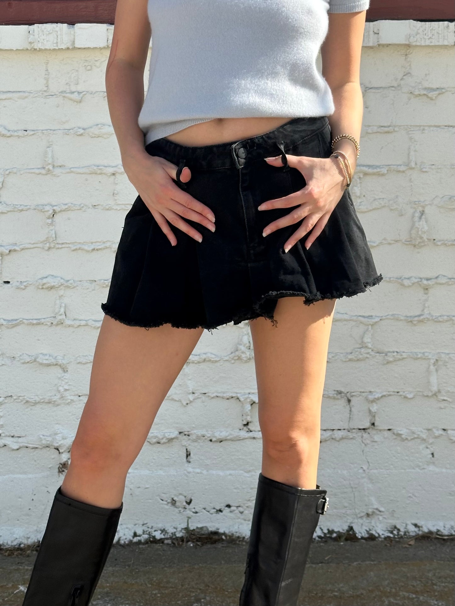 Pleated Mini Skirt