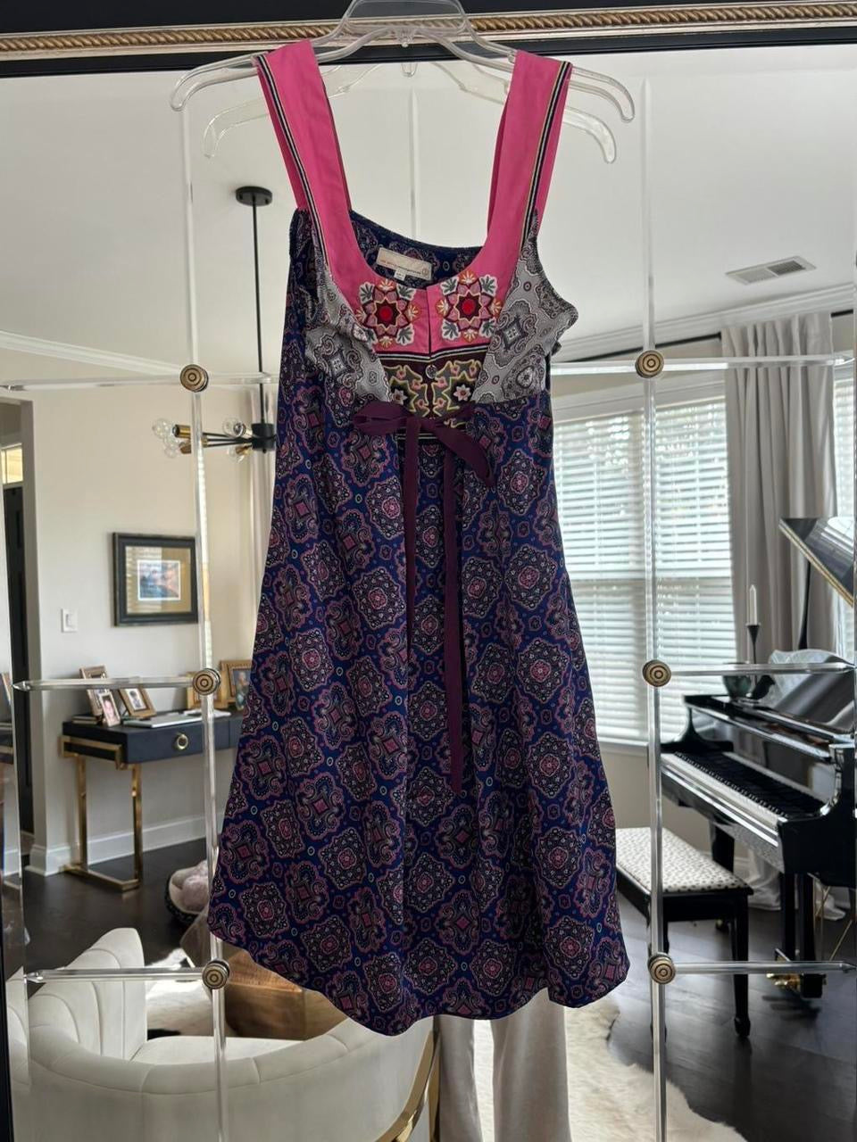 Vintage Boho Silk Dress