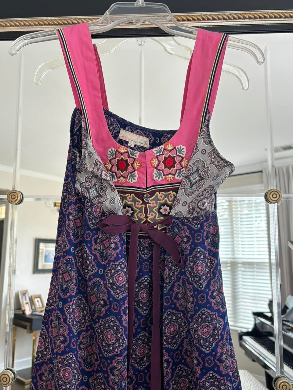 Vintage Boho Silk Dress