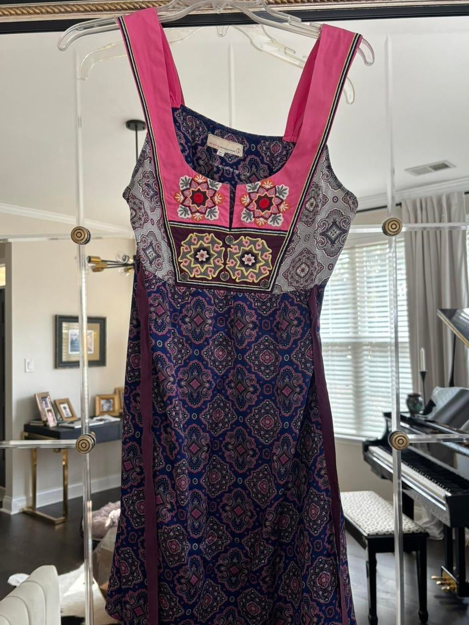 Vintage Boho Silk Dress