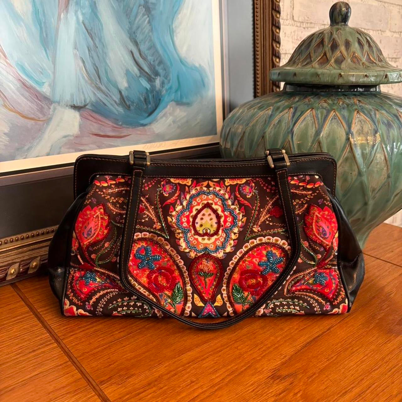 Vintage 90s Isabella Fiore Beaded Handbag