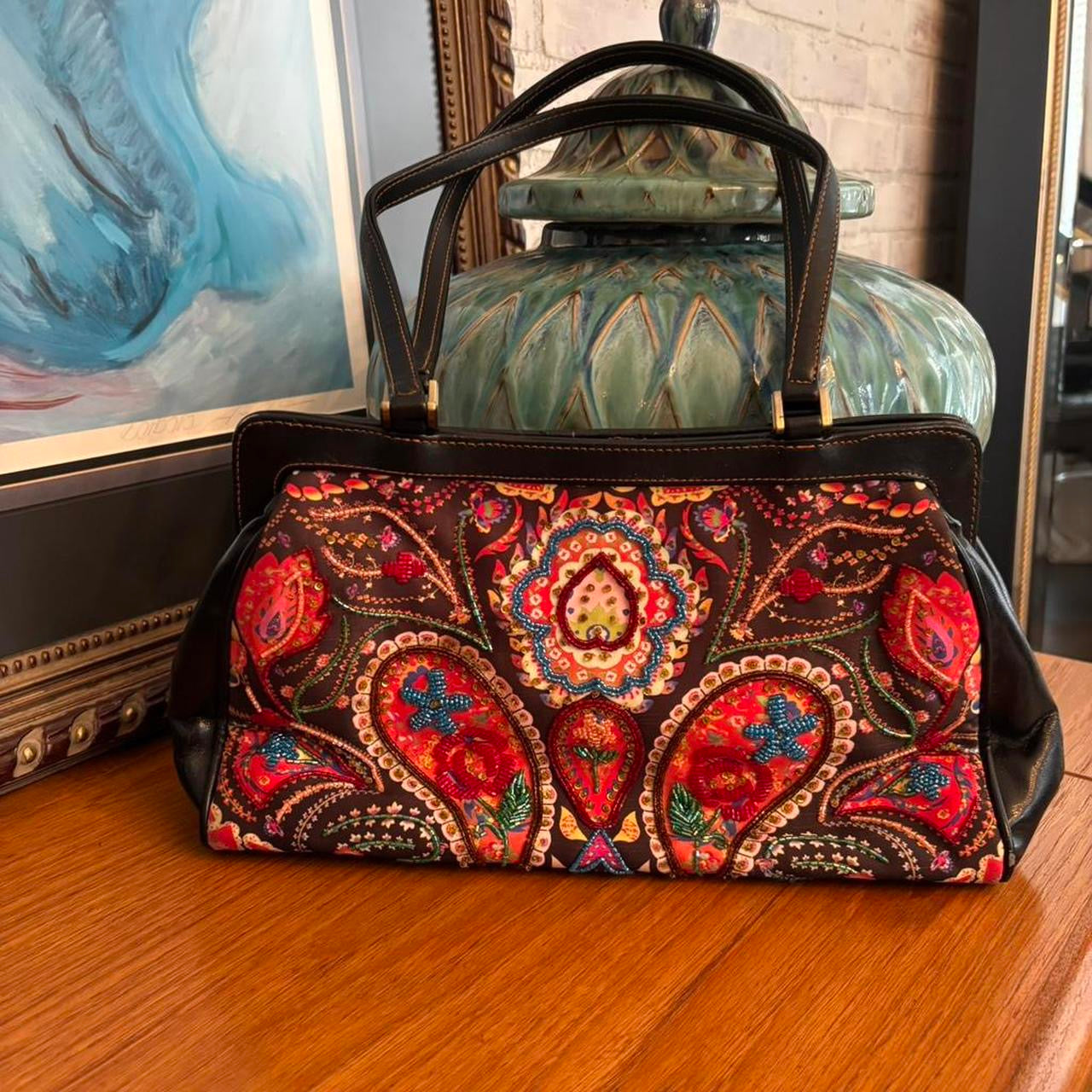 Vintage 90s Isabella Fiore Beaded Handbag