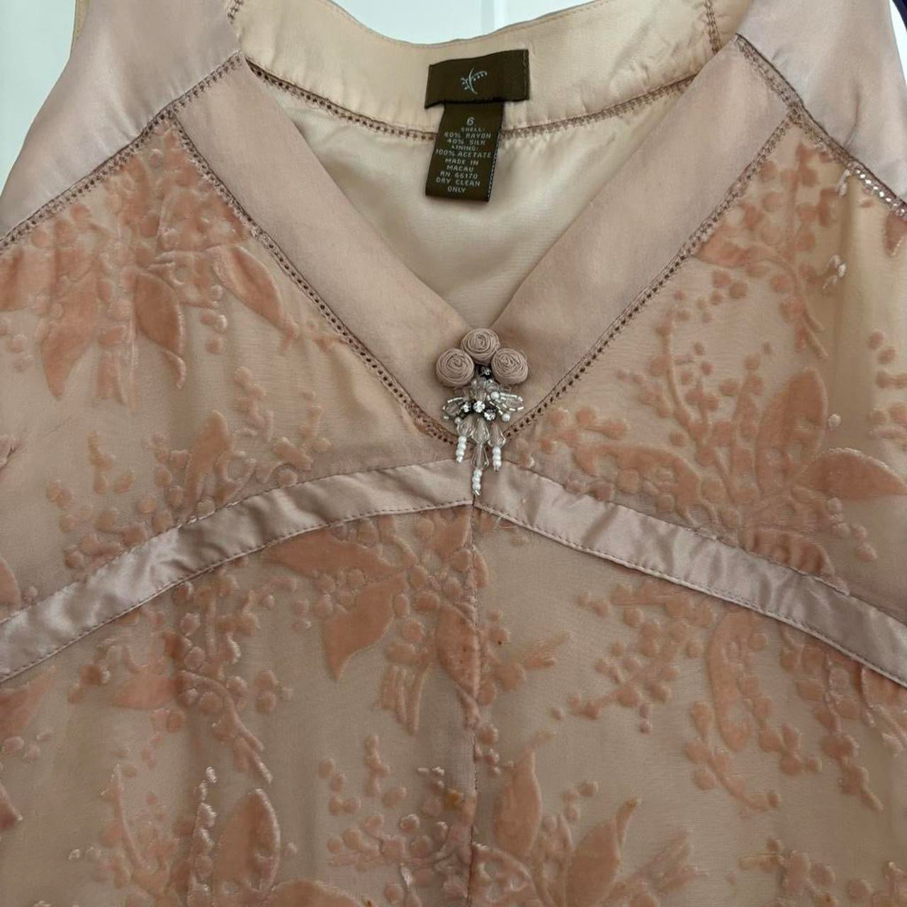 Vintage Whimsical Pink Velvet Tank
