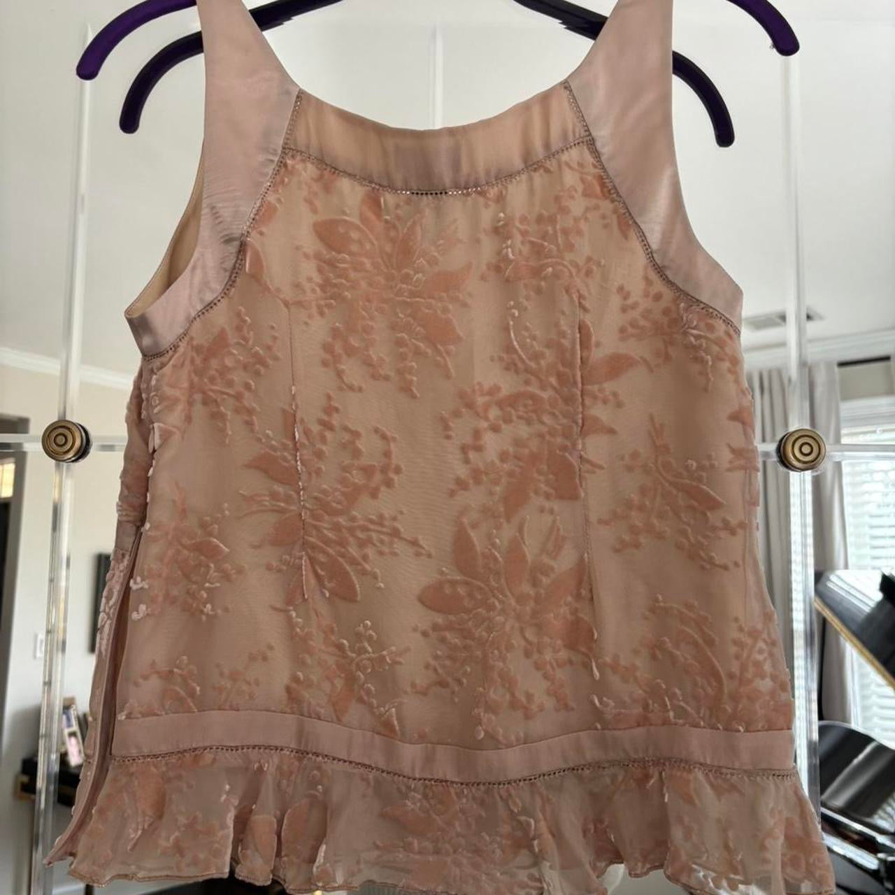 Vintage Whimsical Pink Velvet Tank