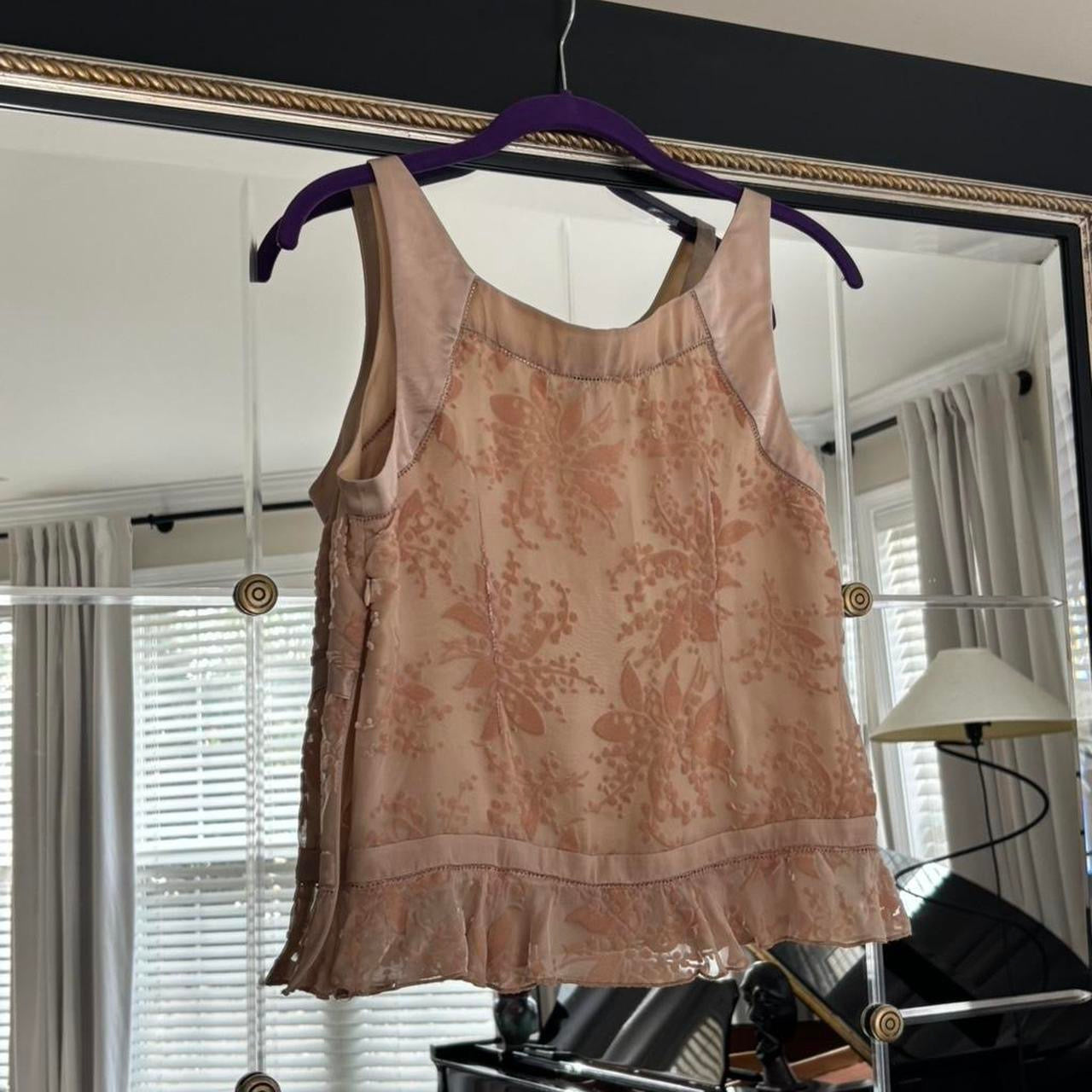 Vintage Whimsical Pink Velvet Tank