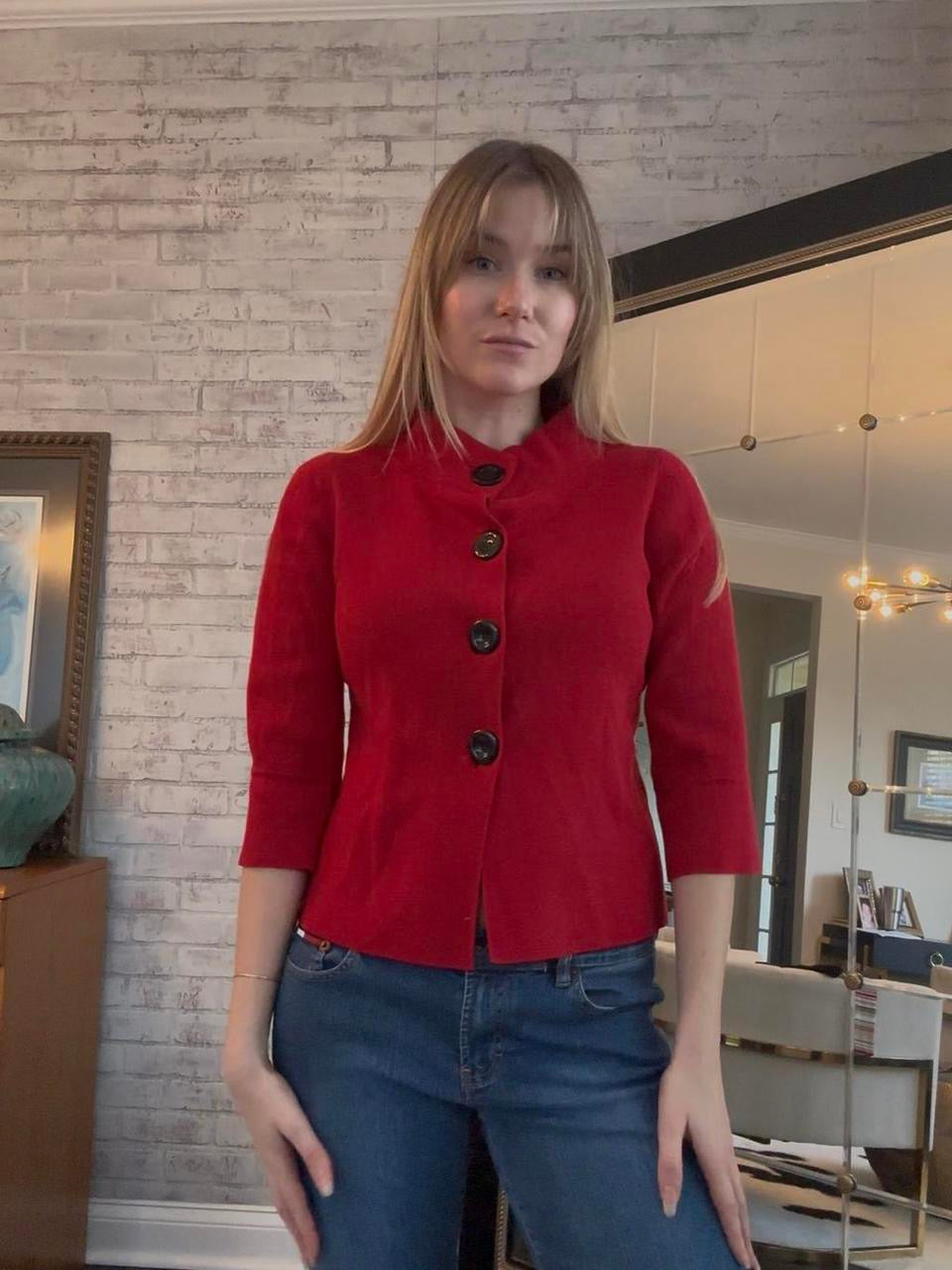 Vintage Red Anne Klein Sweater