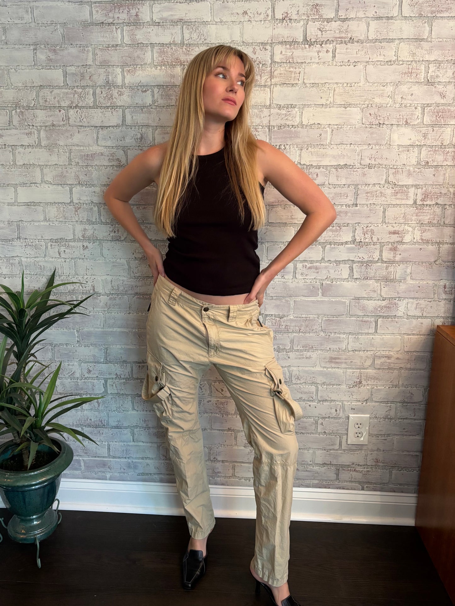 Roberto Cavalli Tan Cargo Pants