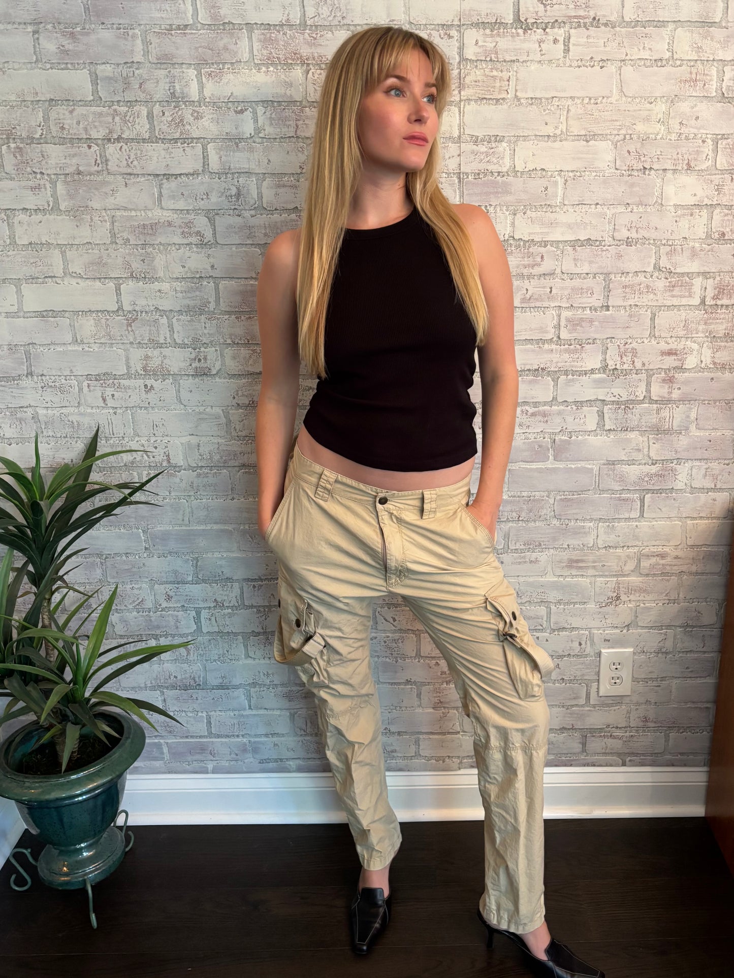 Roberto Cavalli Tan Cargo Pants