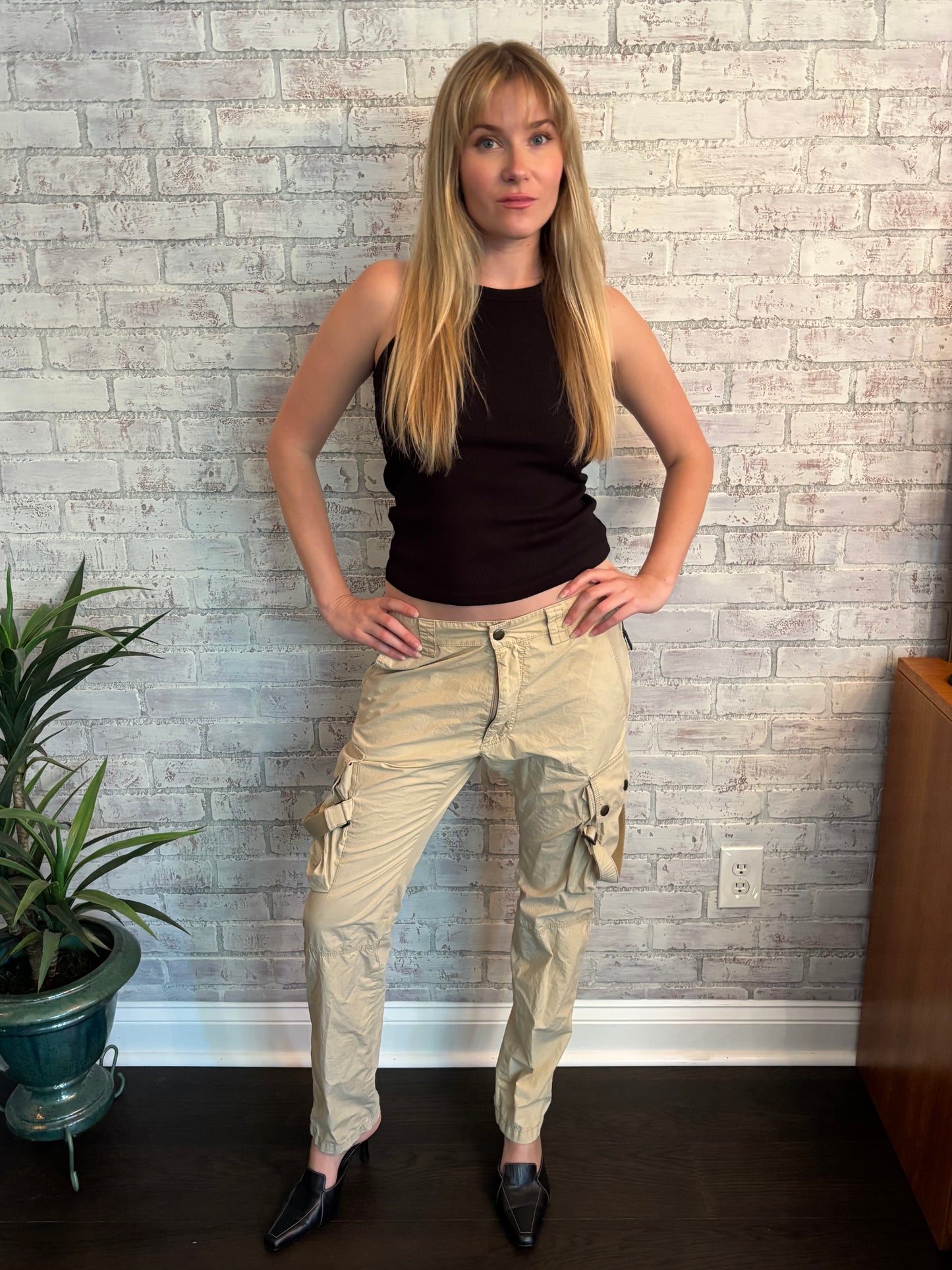 Roberto Cavalli Tan Cargo Pants
