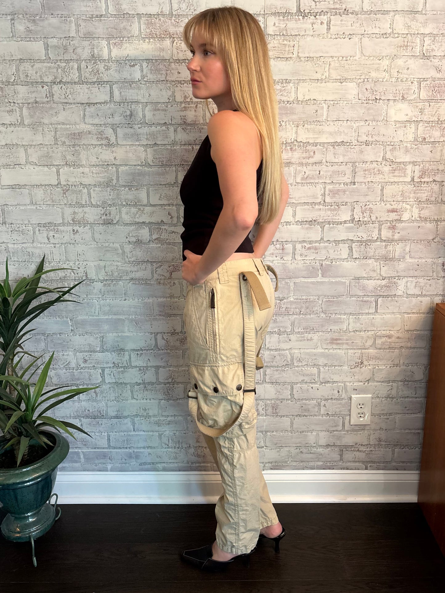 Roberto Cavalli Tan Cargo Pants