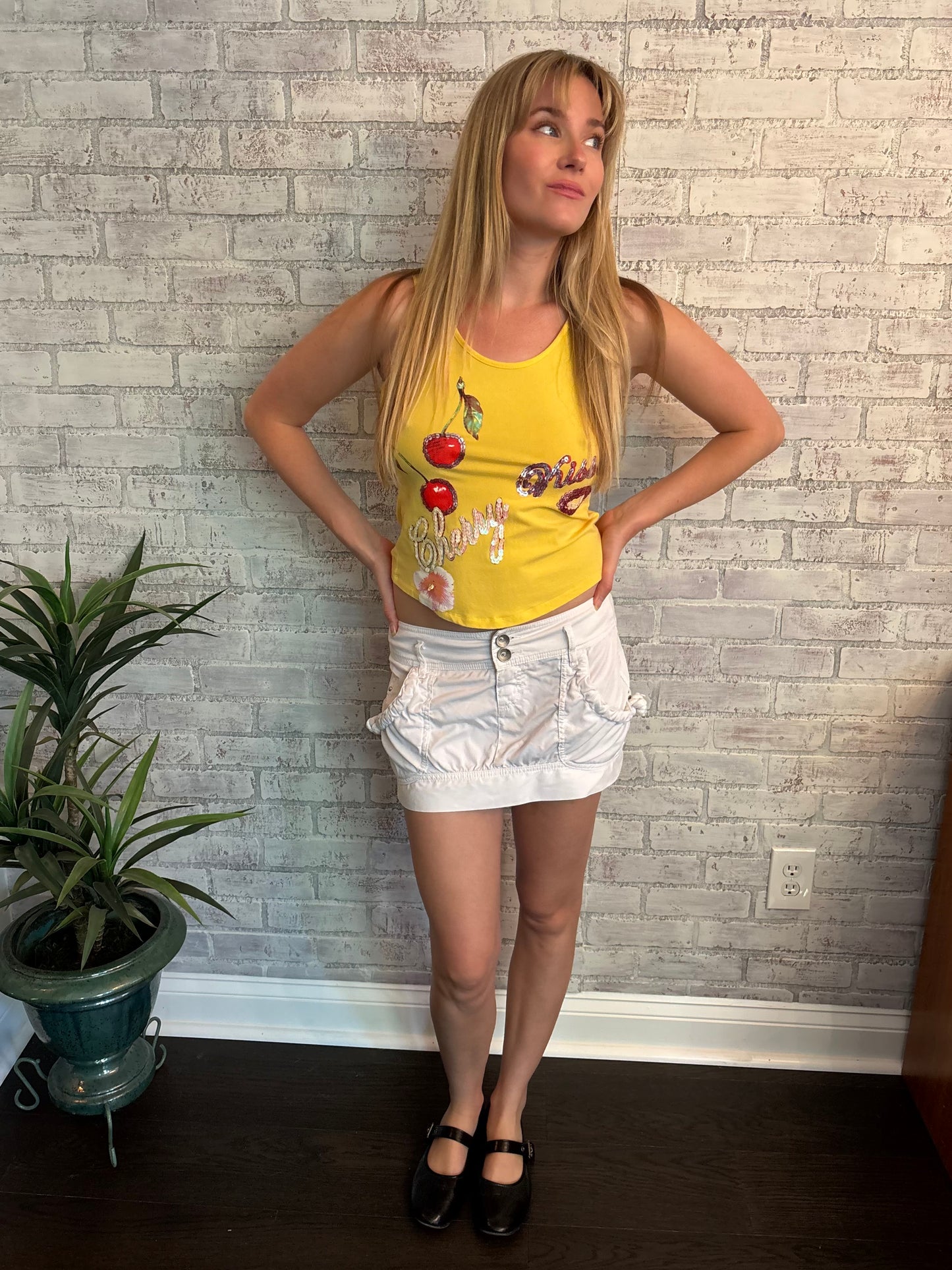 Y2k Cherry Sequin Tank