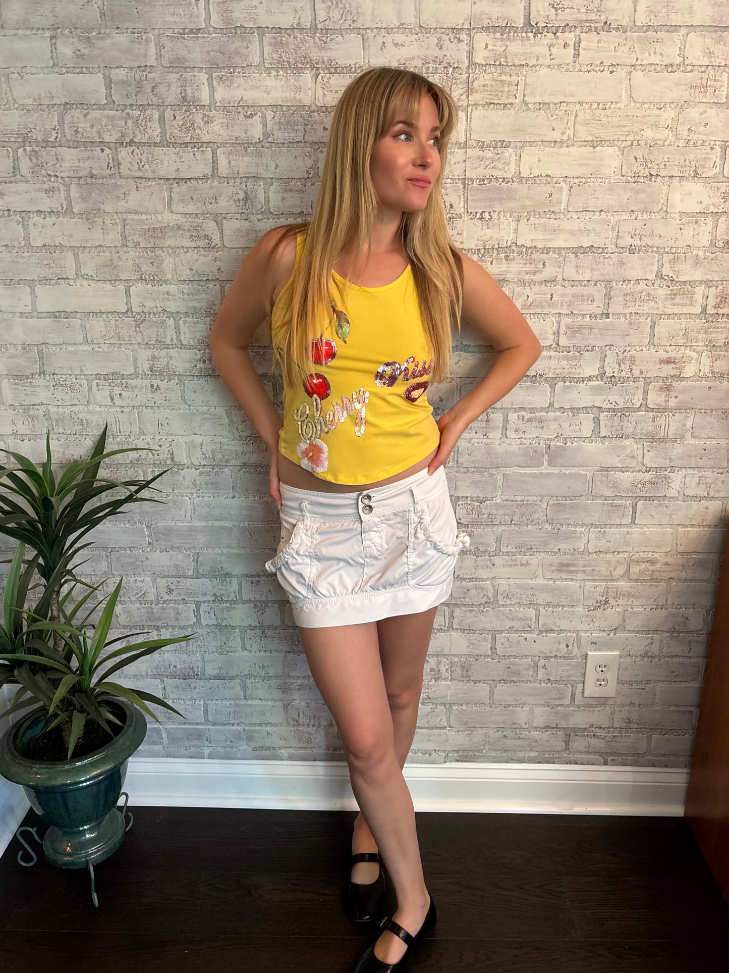 Y2k Cherry Sequin Tank