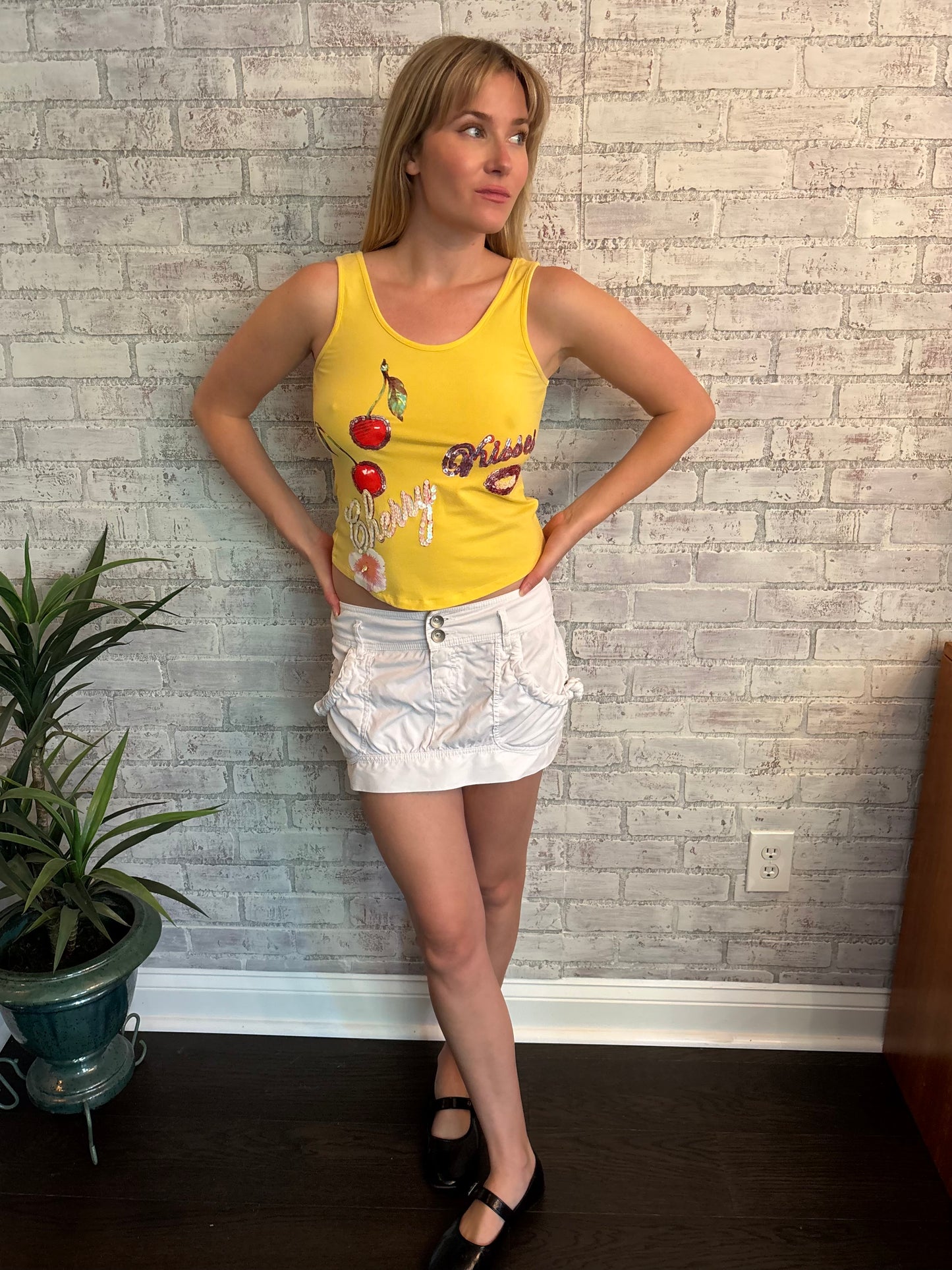 Y2k Cherry Sequin Tank