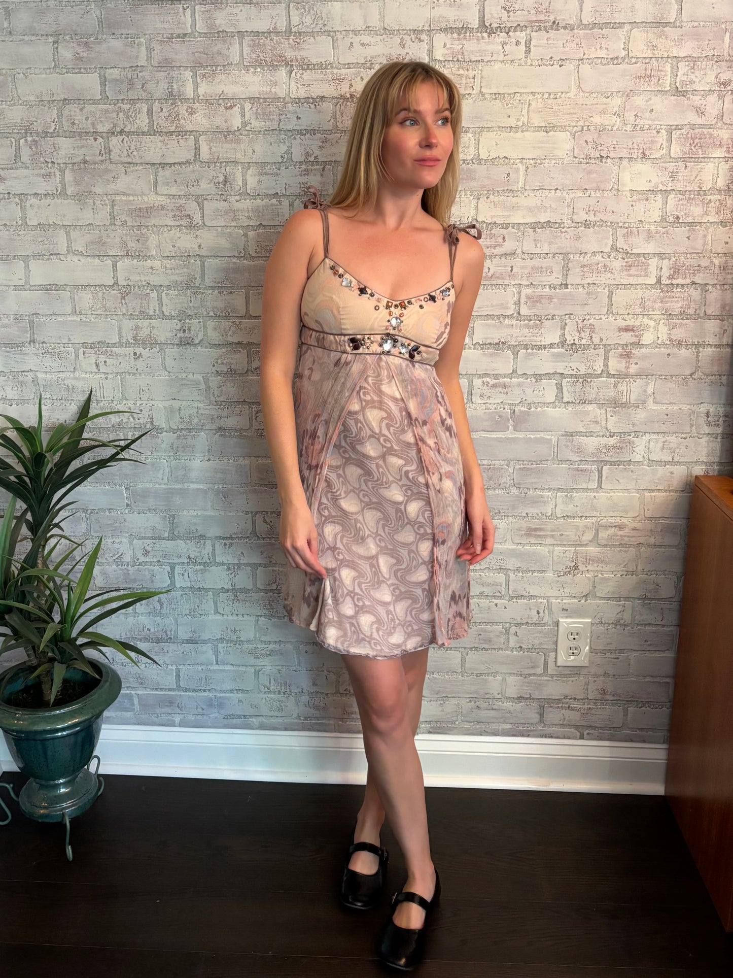 Y2k Whimsical Bejeweled Dress