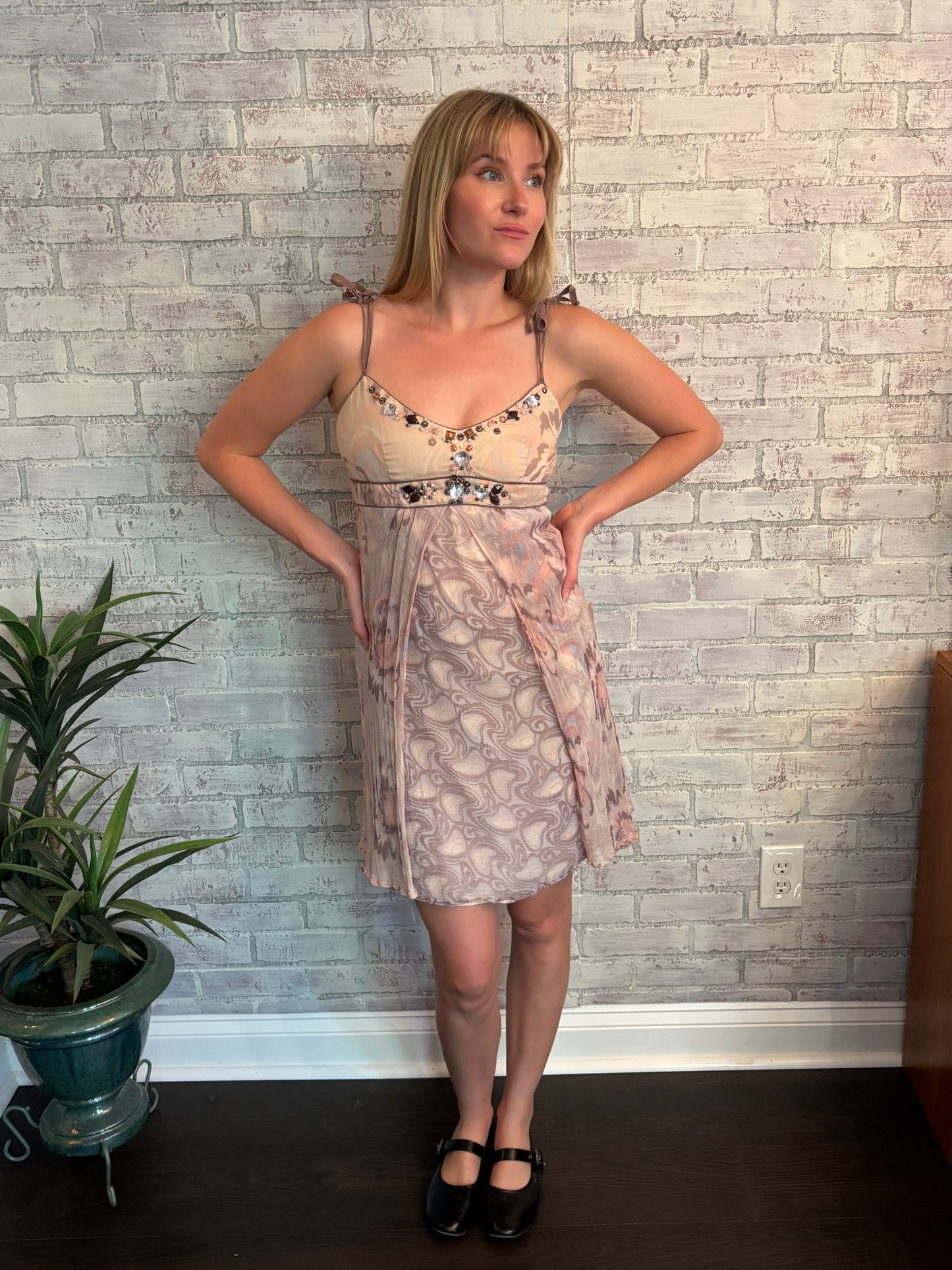 Y2k Whimsical Bejeweled Dress