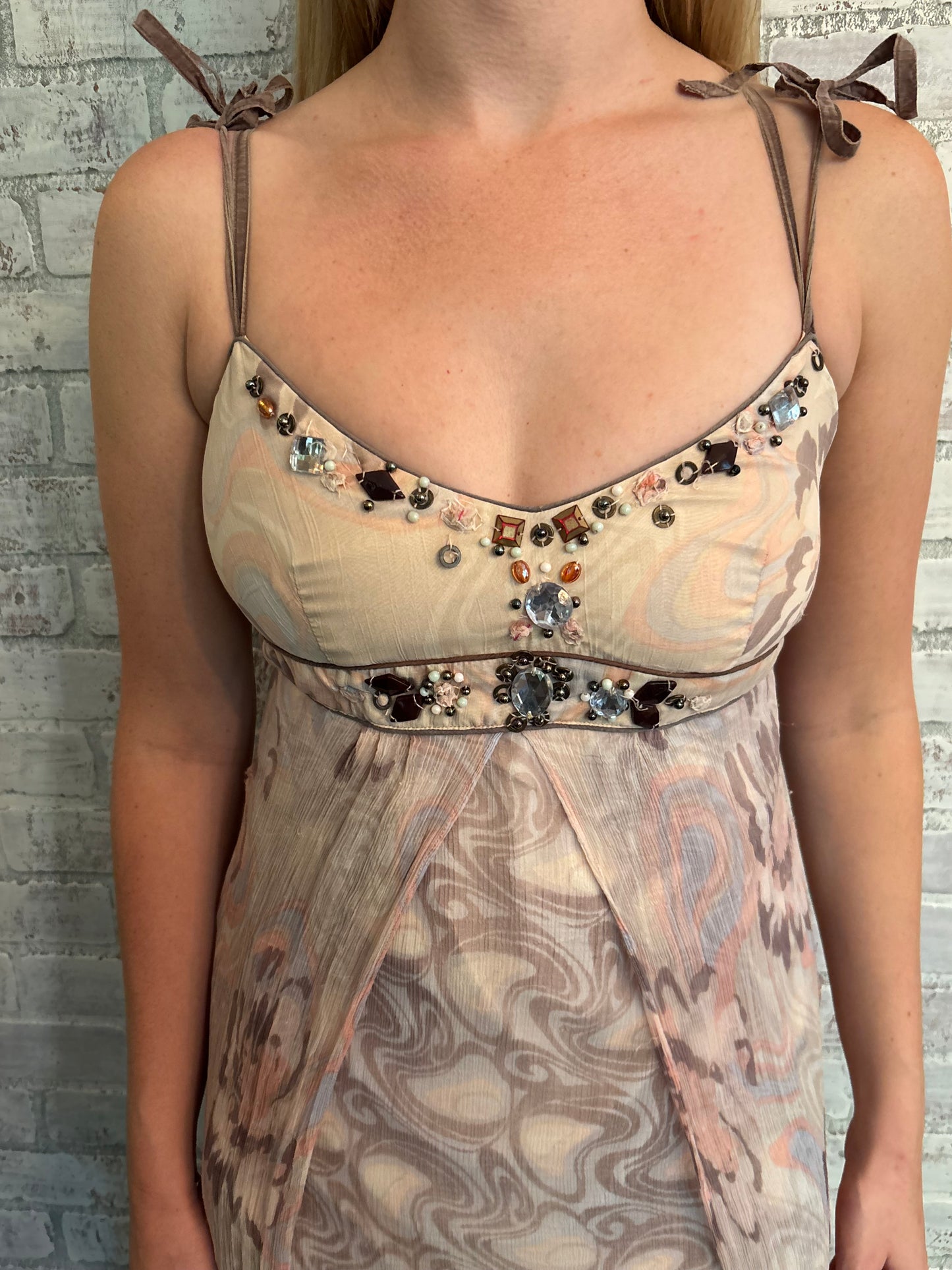Y2k Whimsical Bejeweled Dress