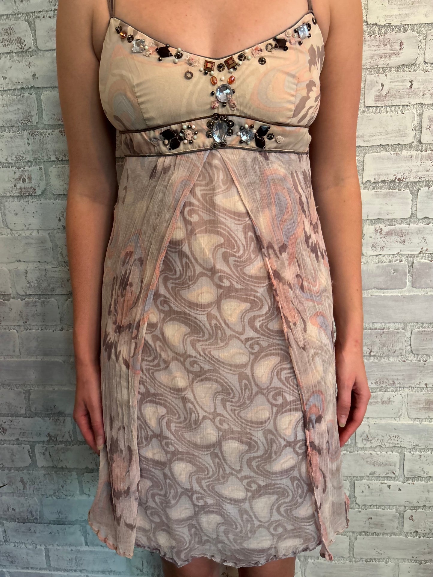Y2k Whimsical Bejeweled Dress