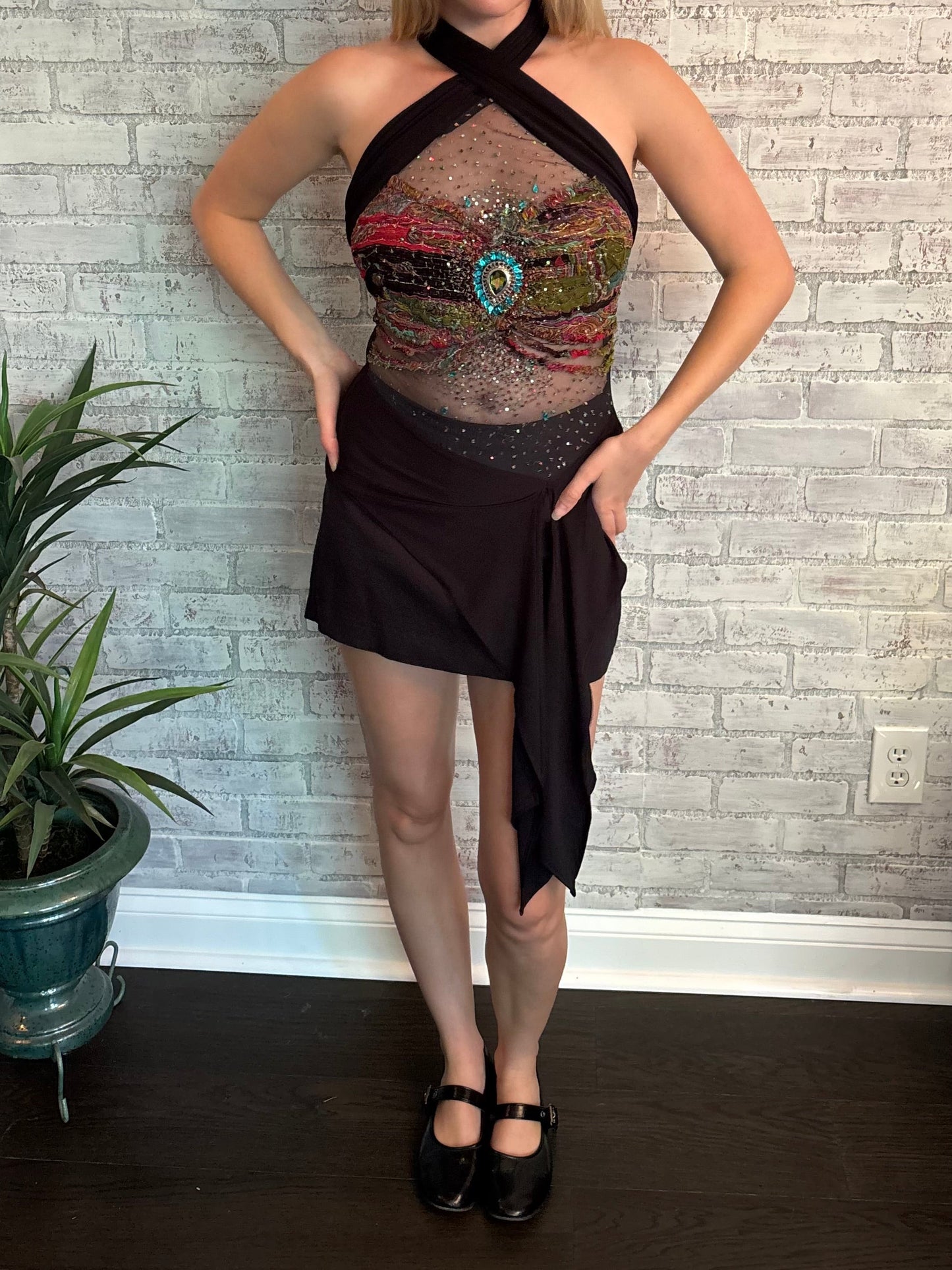 Vintage Sheer Bejeweled Top