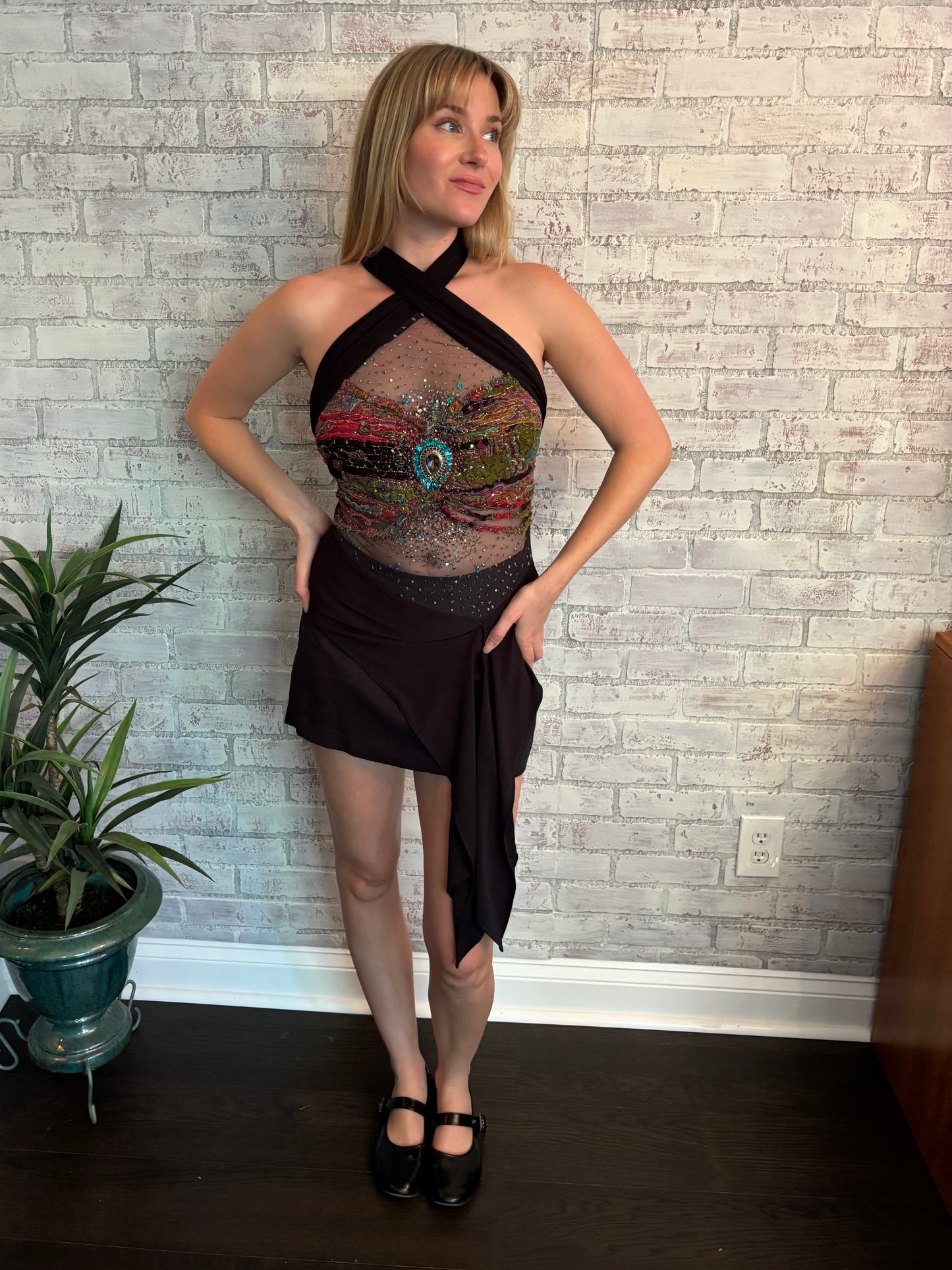 Vintage Sheer Bejeweled Top