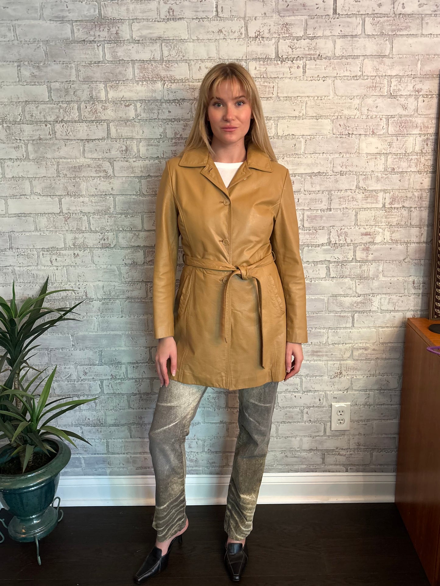 Vintage Tan Leather Jacket