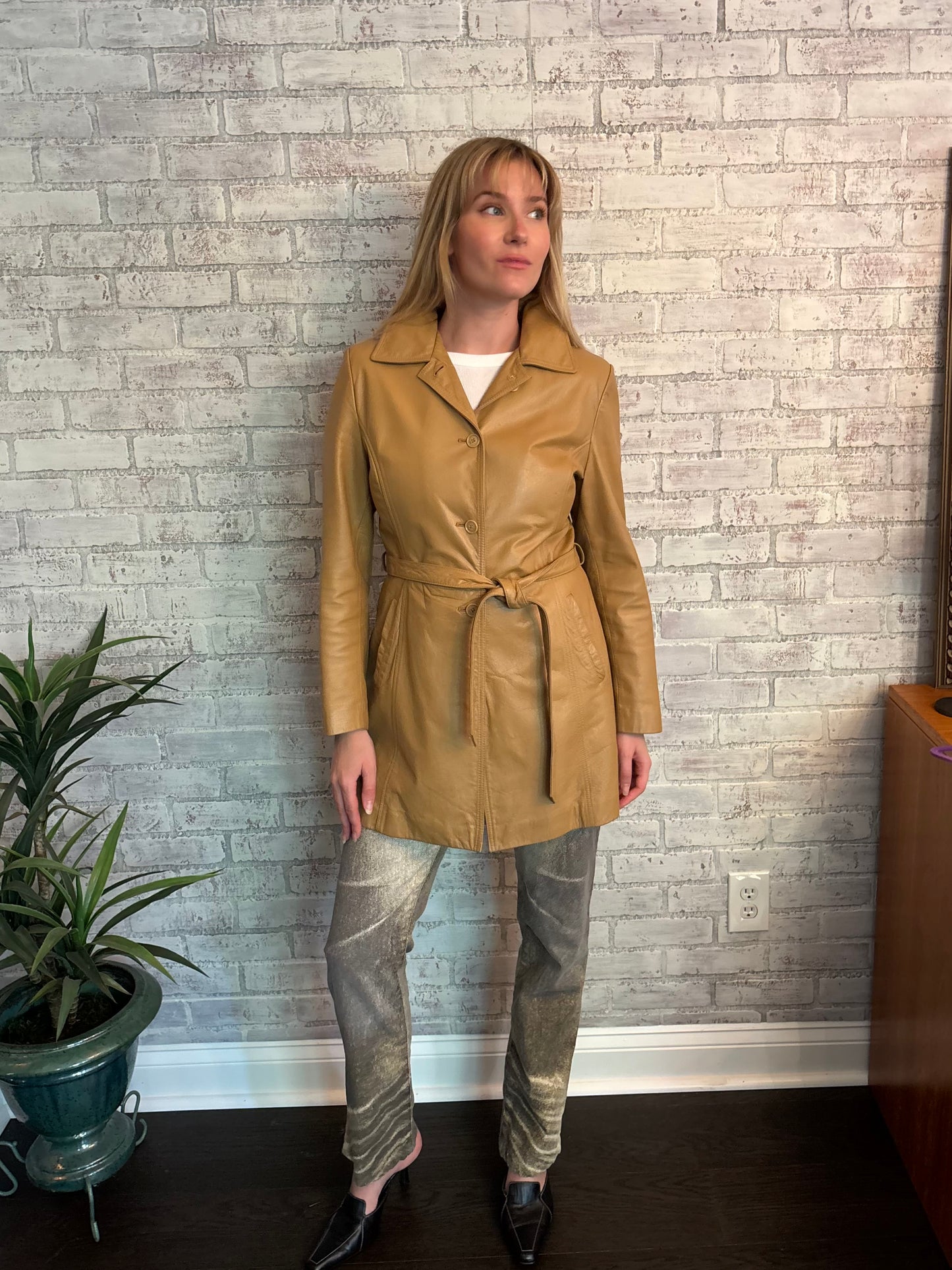 Vintage Tan Leather Jacket