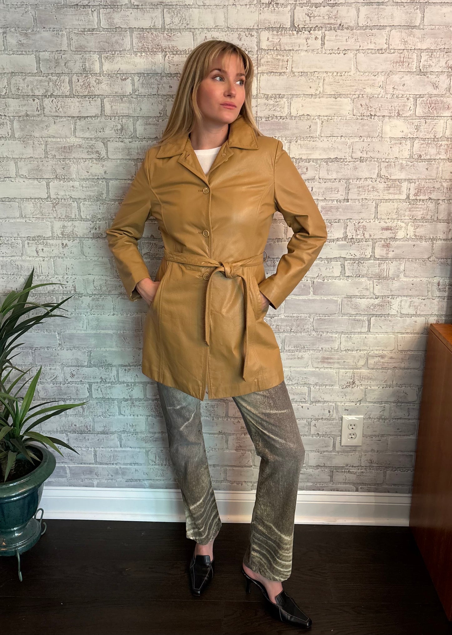 Vintage Tan Leather Jacket