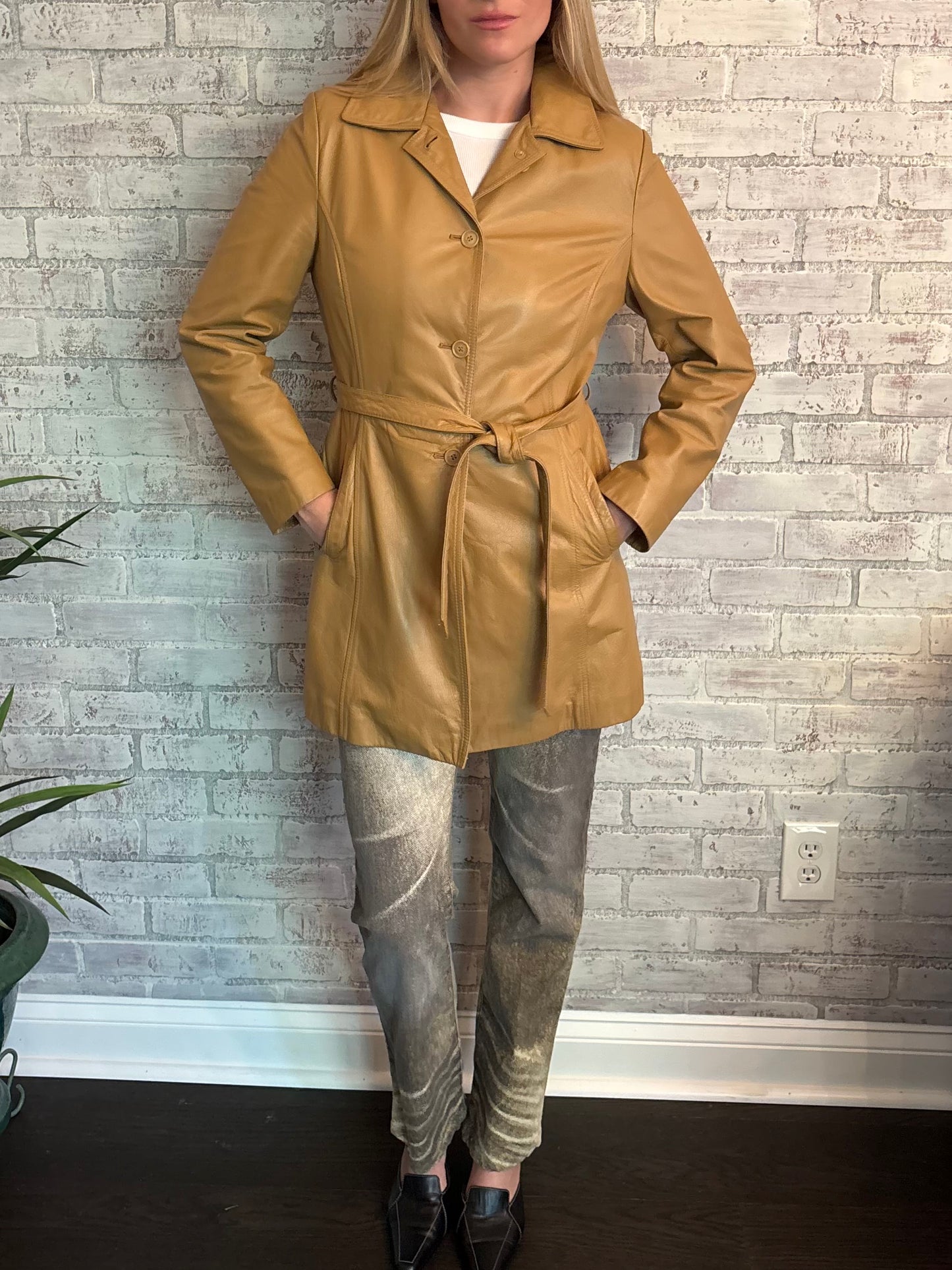 Vintage Tan Leather Jacket
