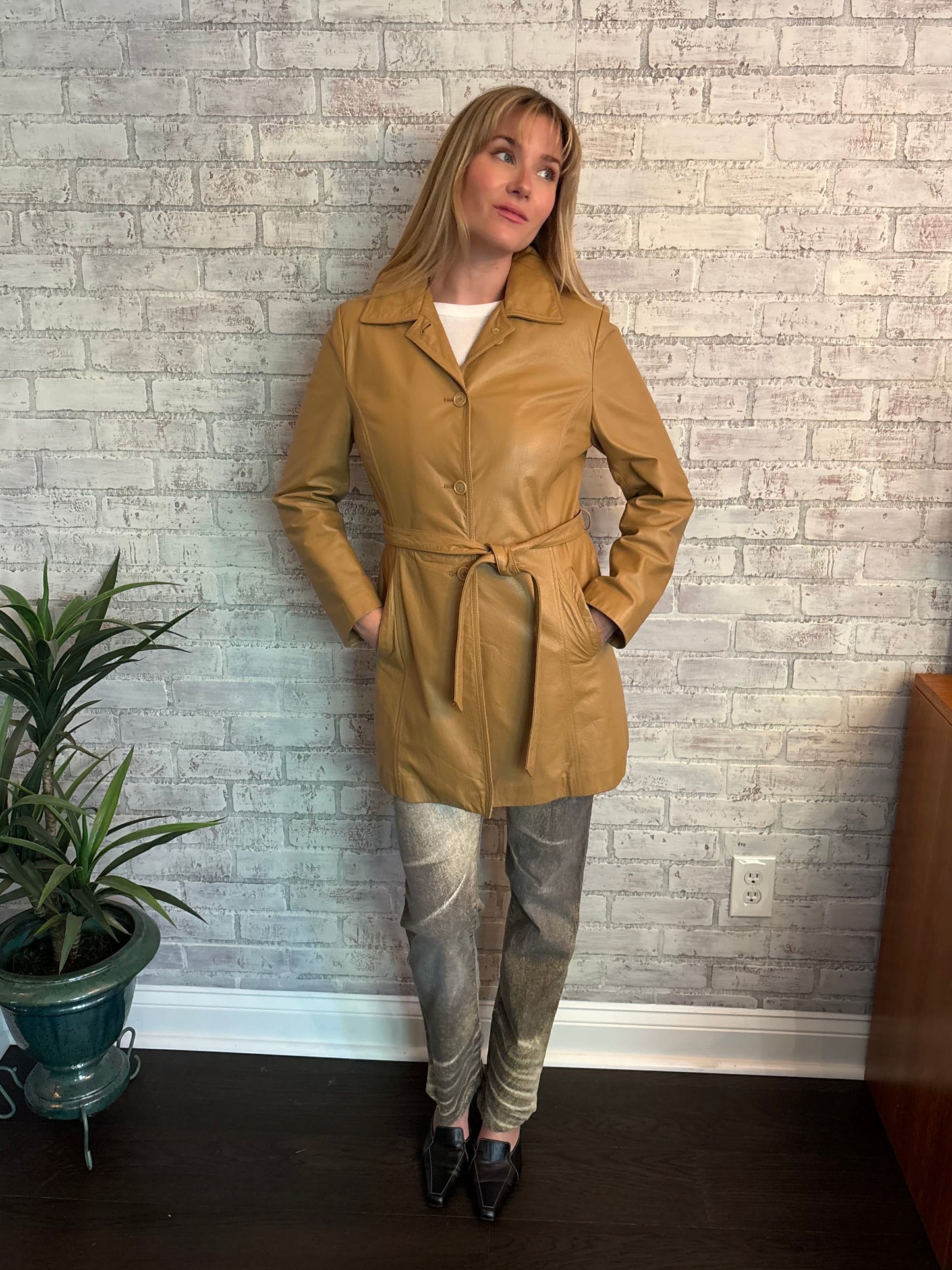 Vintage Tan Leather Jacket