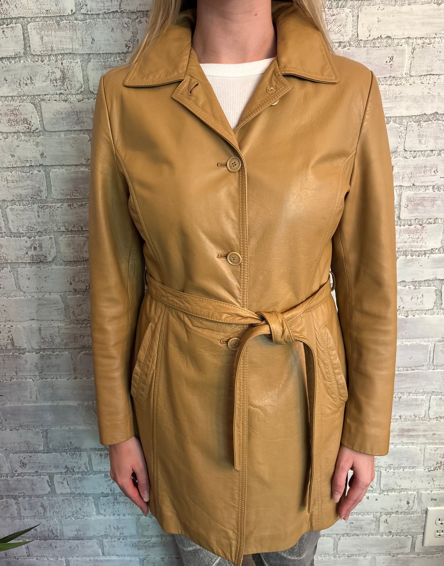 Vintage Tan Leather Jacket