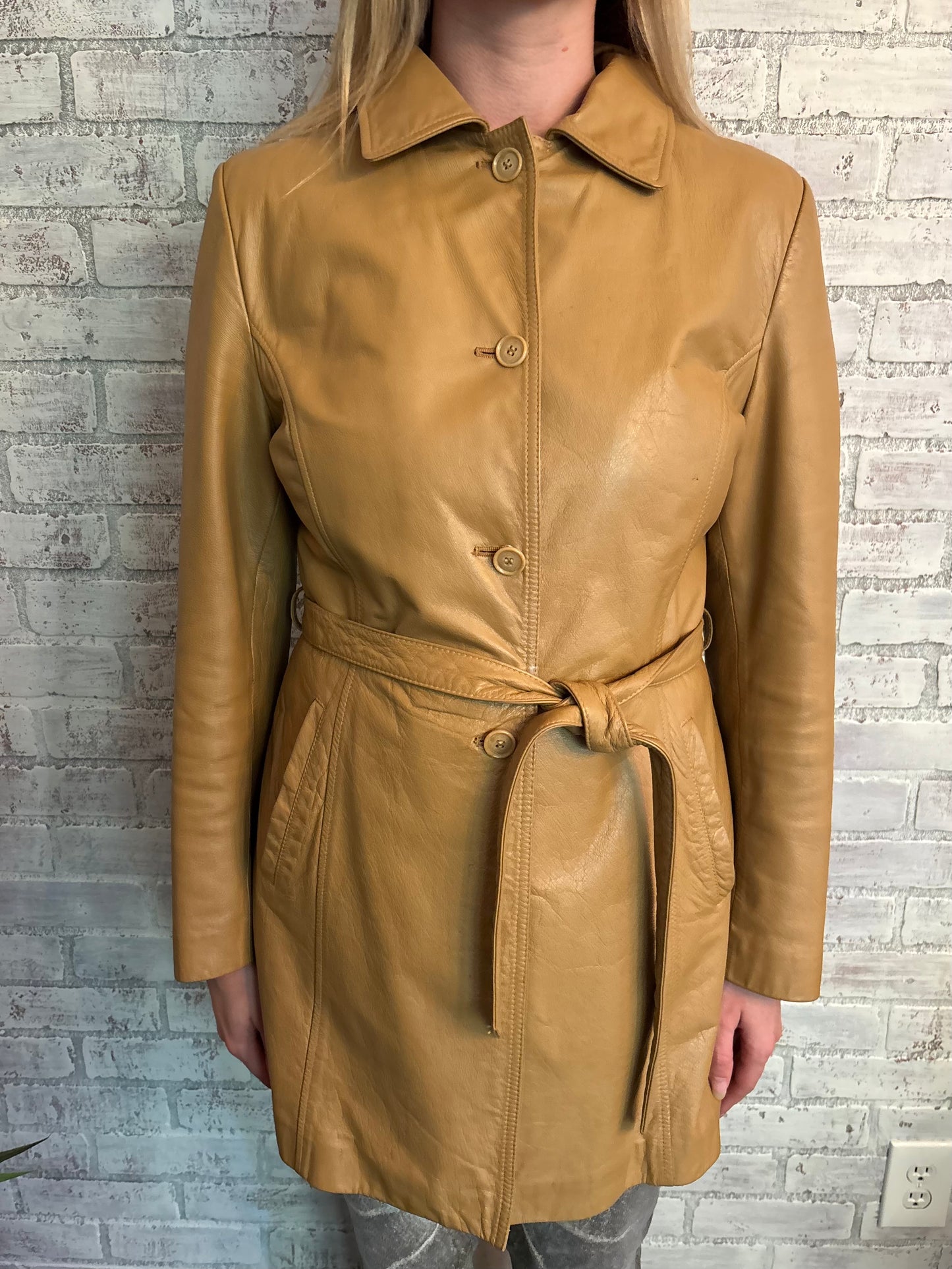 Vintage Tan Leather Jacket