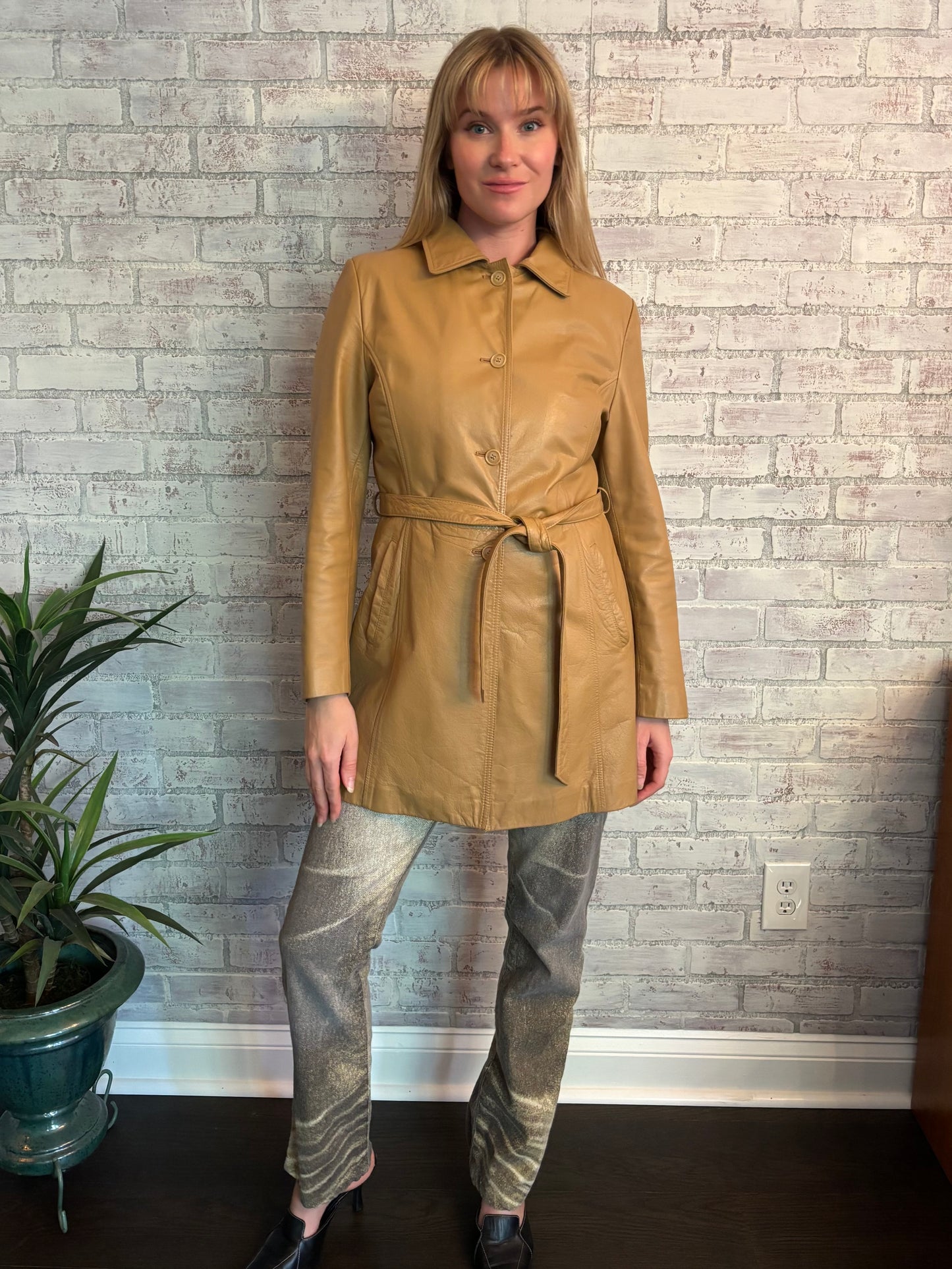 Vintage Tan Leather Jacket