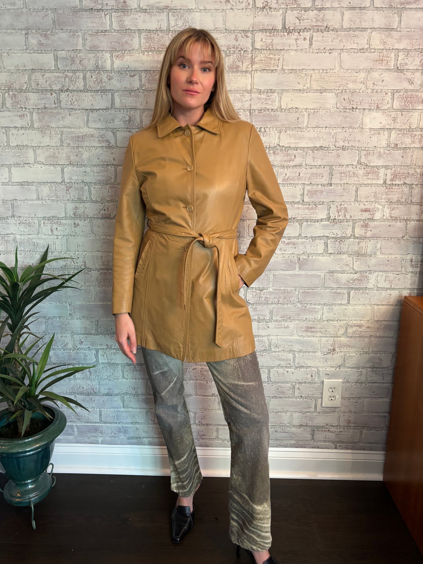 Vintage Tan Leather Jacket