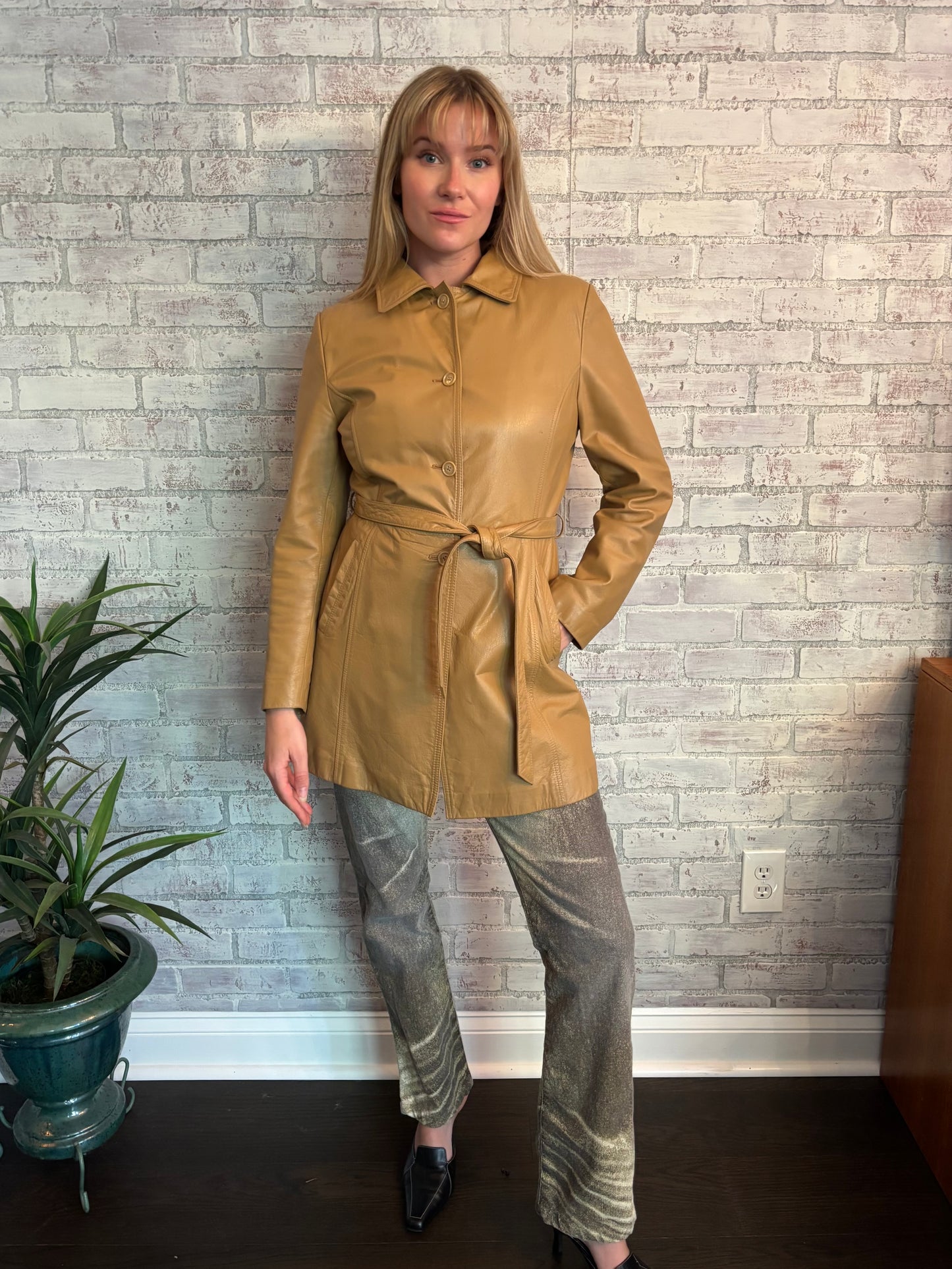 Vintage Tan Leather Jacket
