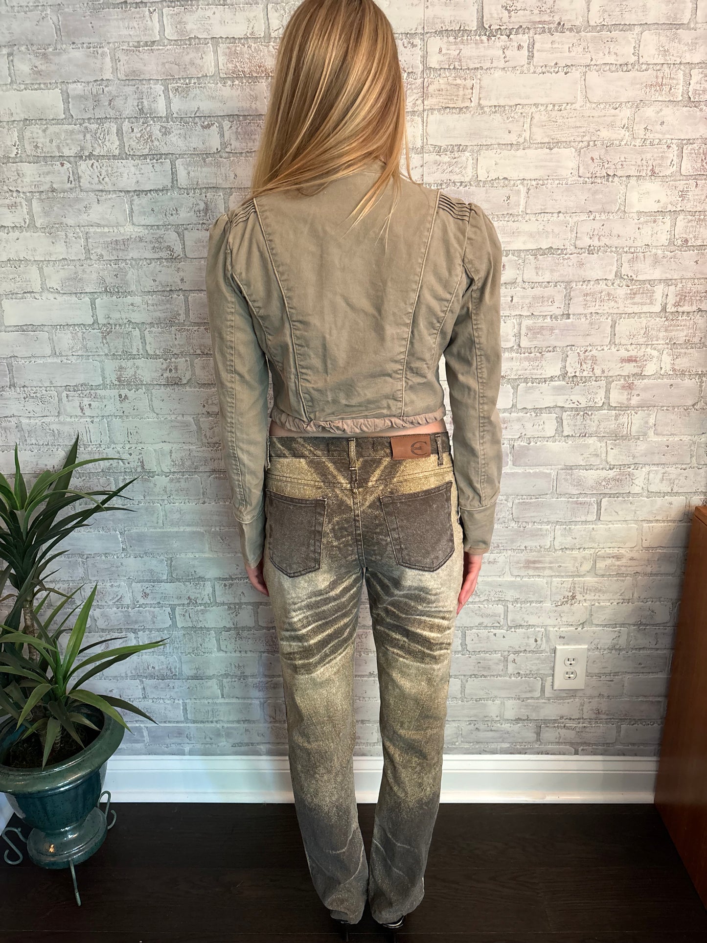 Y2k Cropped Military Jacket
