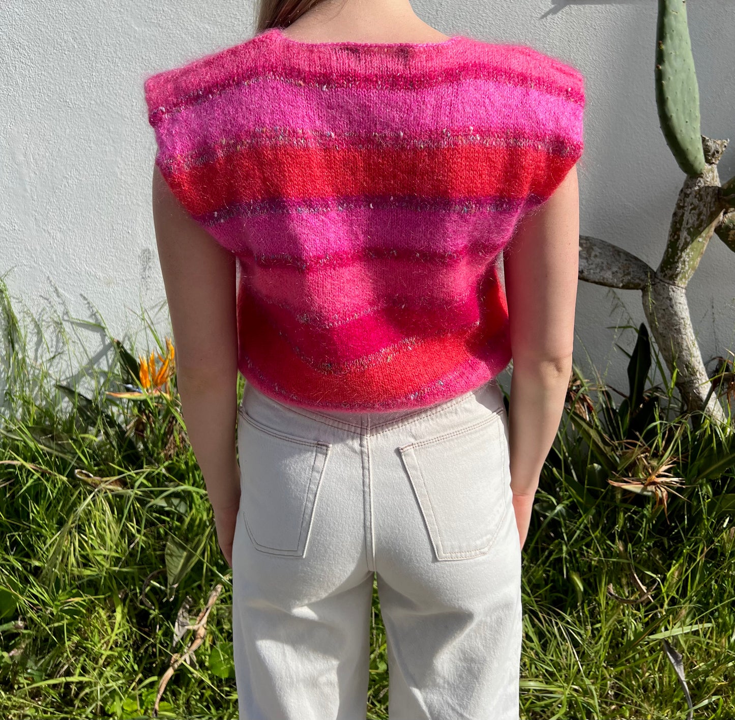 Jeanne Pierre Pink Mohair Sweater Vest