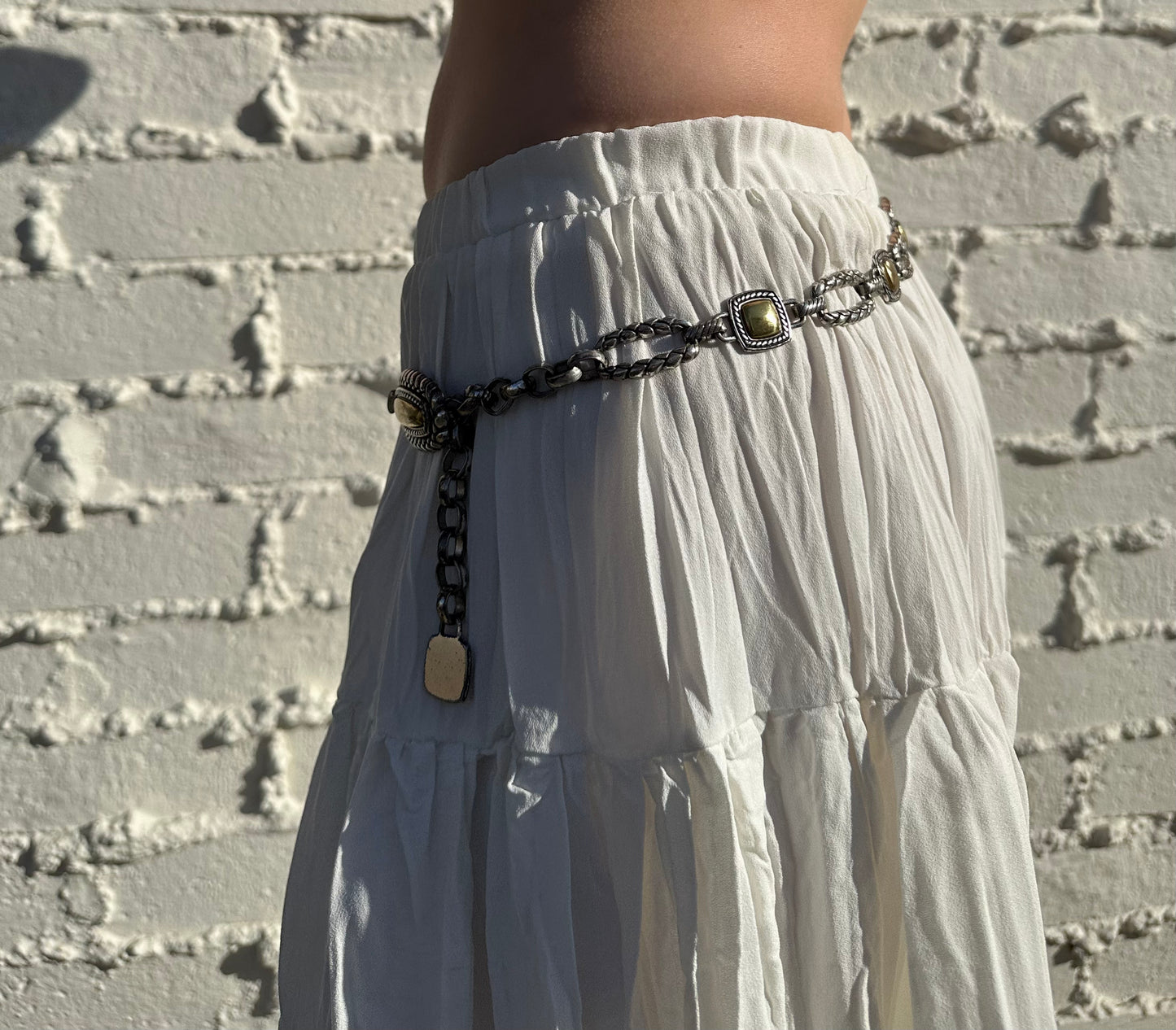 Silver and Gold Chain Belt