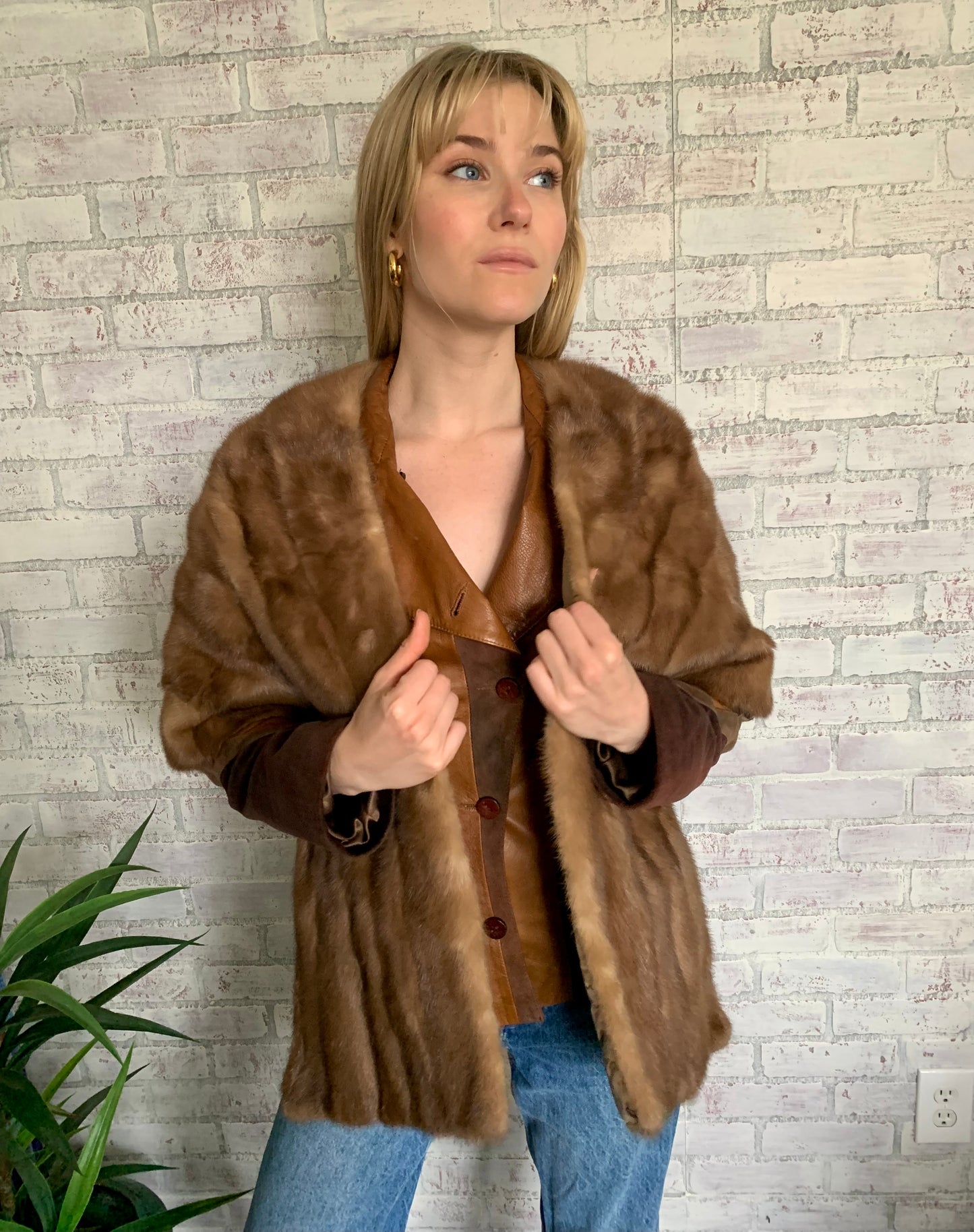 Vintage Mink Fur Shawl