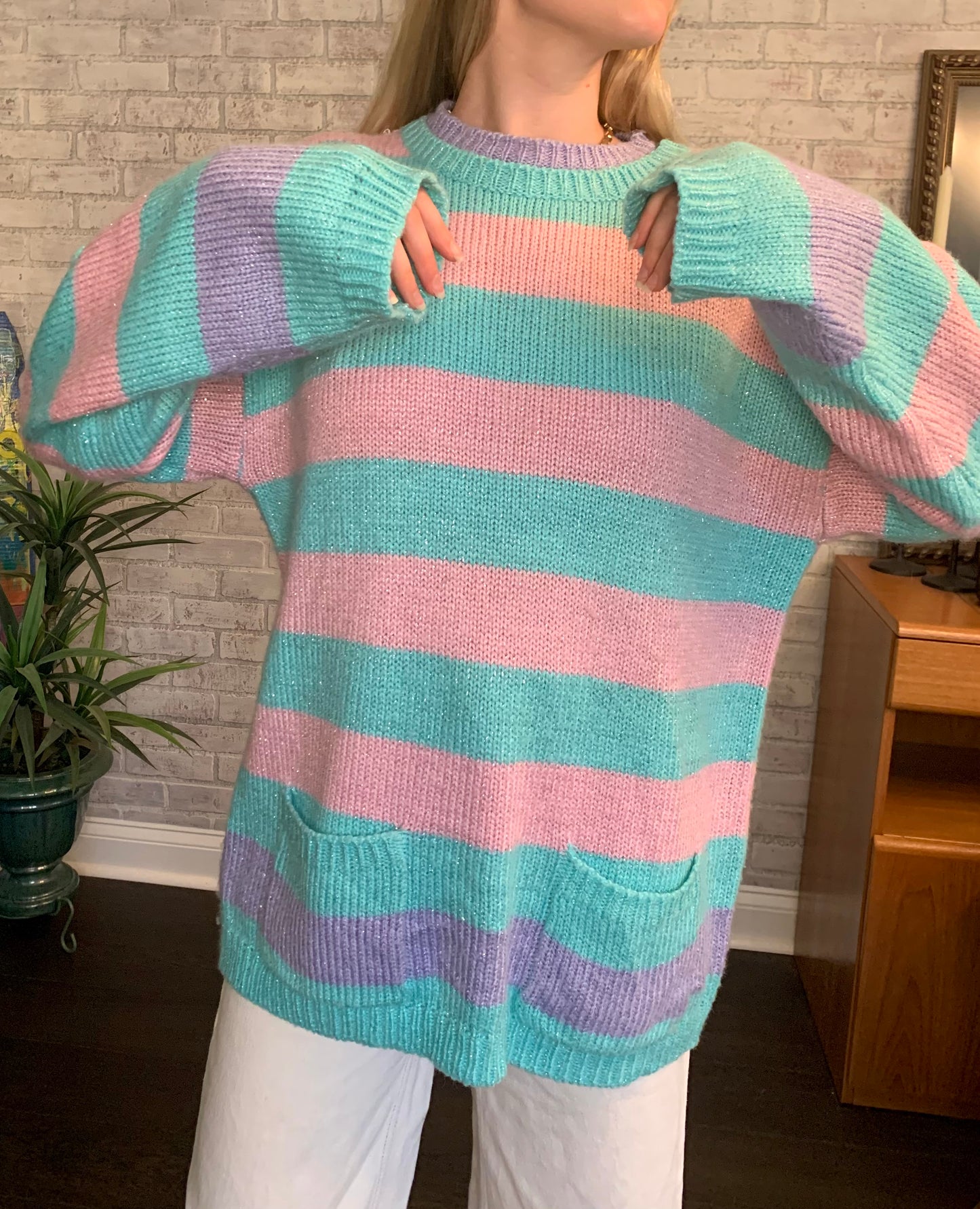 Pastel Striped Summer Knit Sweater