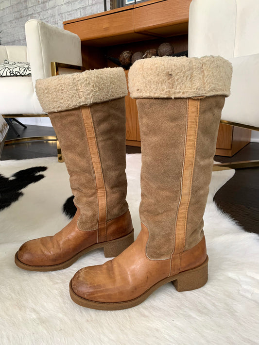 Vintage Leather/Suede Winter Boots