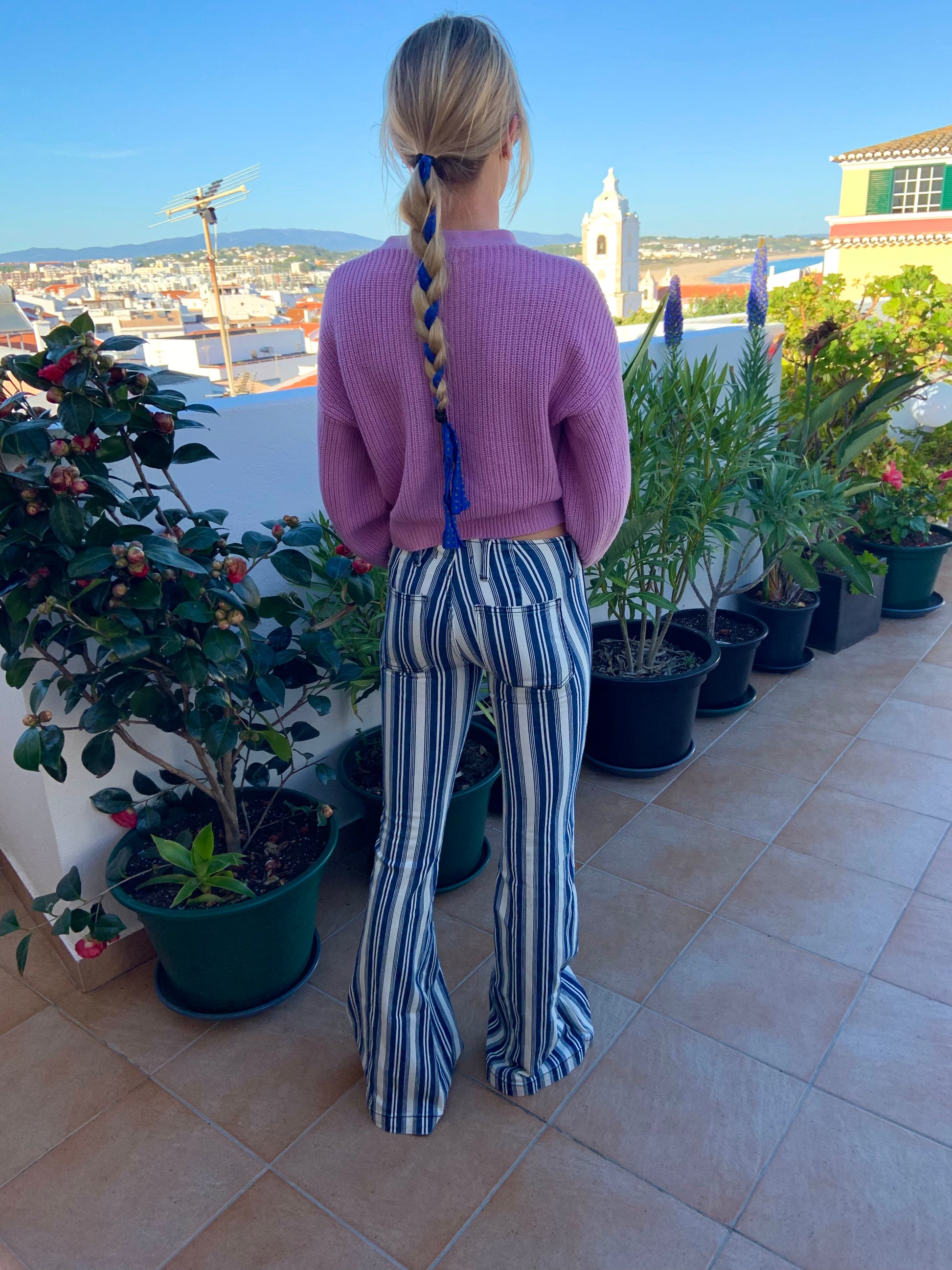 Free people top striped jeans