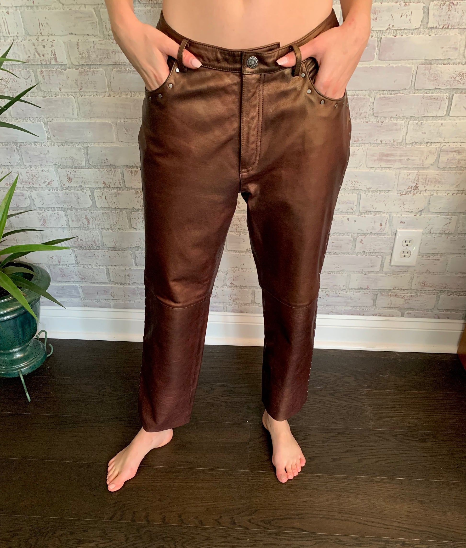 Vintage Harley Davidson Bronze Leather Pants – to la mer vintage