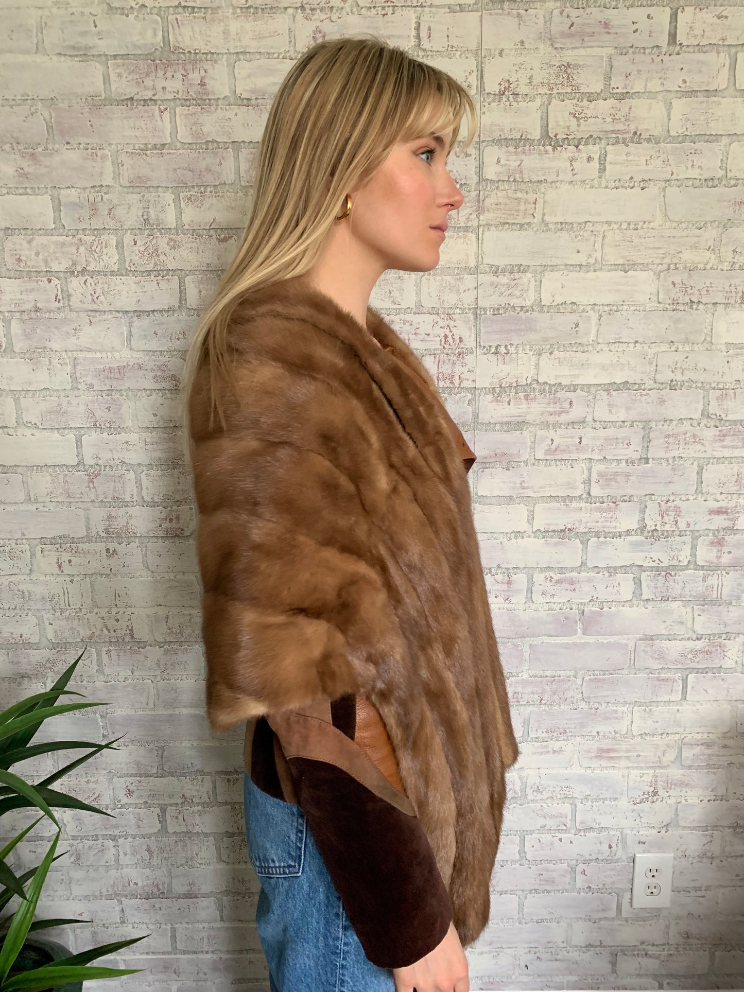 Vintage Mink Fur Shawl