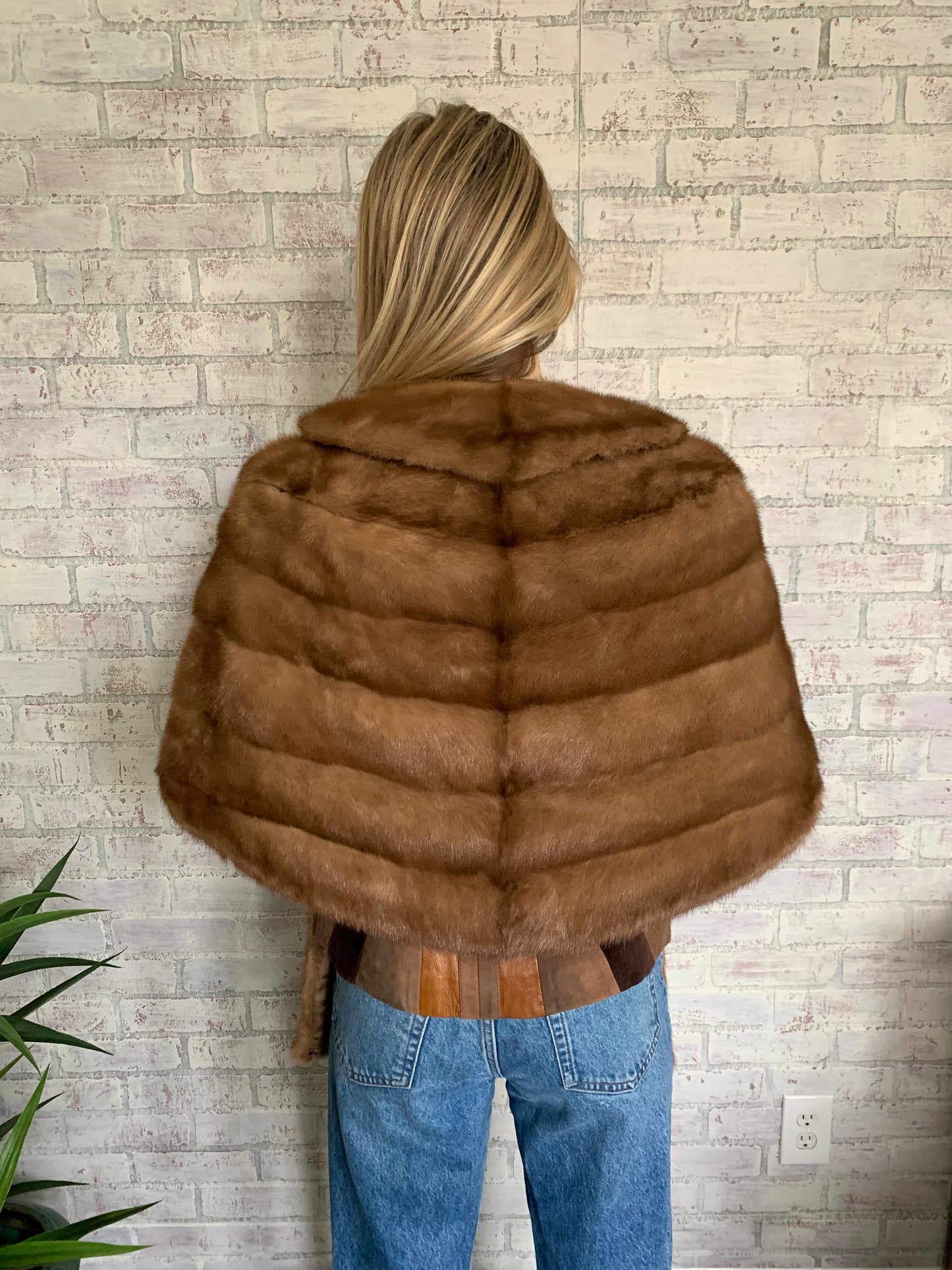 Vintage Mink Fur Shawl